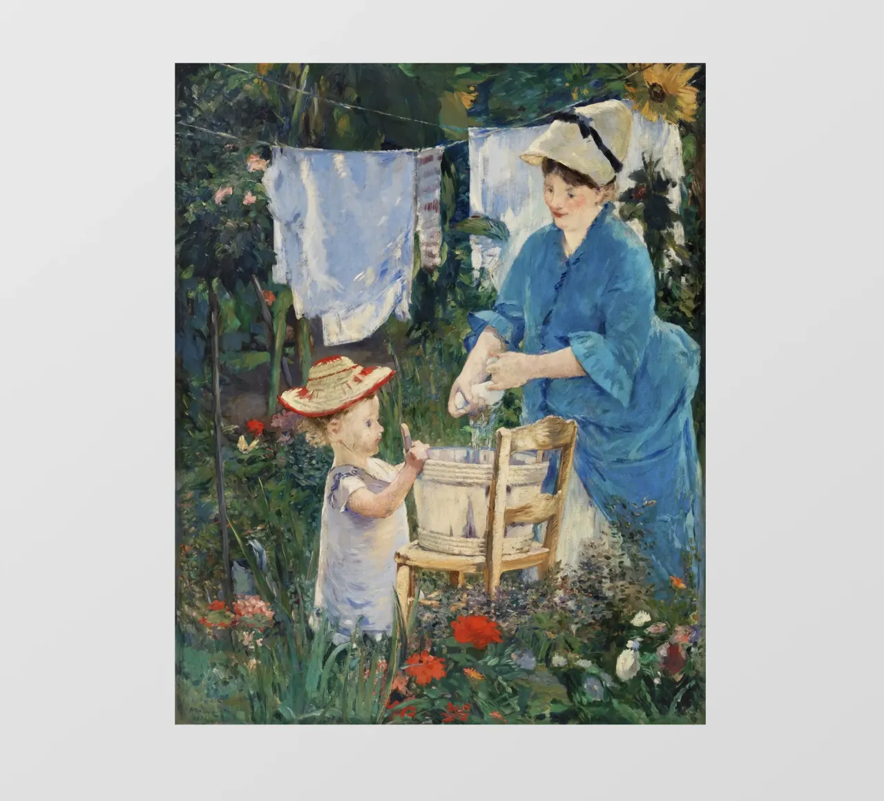 Édouard Manet: "Wasserij" - Impressionistische scène uit het dagelijks leven Po pvc-zeil van NorwesClub