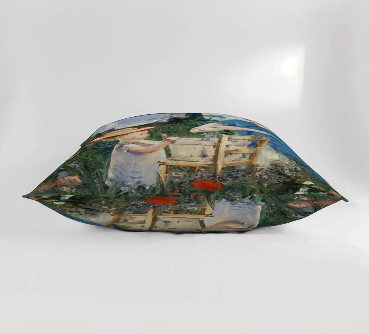Édouard Manet: "Laundry" - Impressionist Daily Life Scene Po decorative cushion by NorwesClub