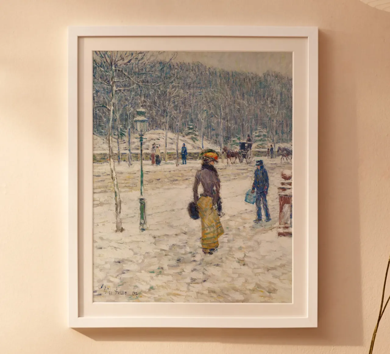 Gustave Caillebotte: Boulevard d'inverno - Impressionisti parigini poster con telaio in plastica da NorwesClub