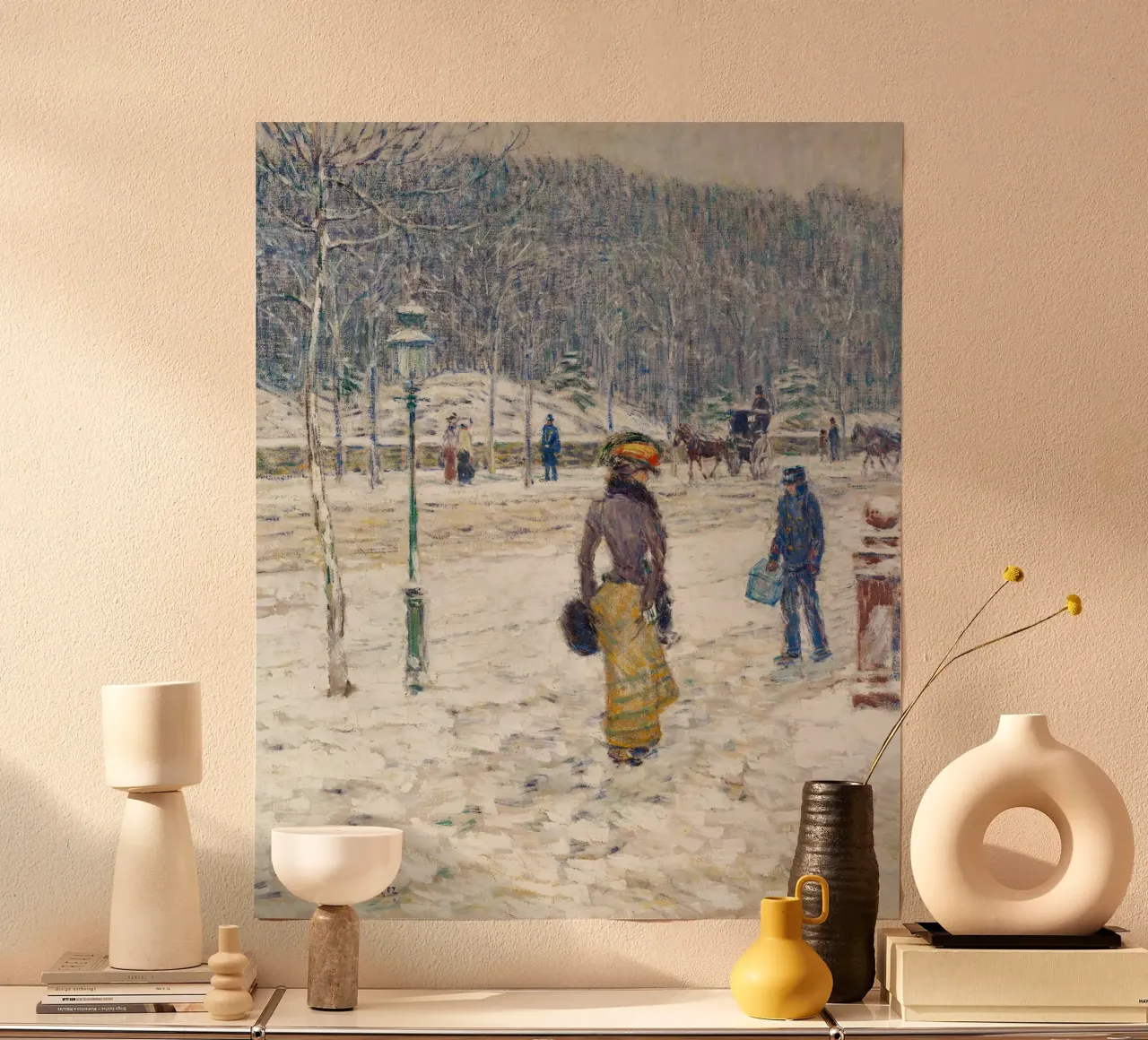 Gustave Caillebotte: Boulevard d'inverno - Impressionisti parigini poster con telaio in plastica da NorwesClub