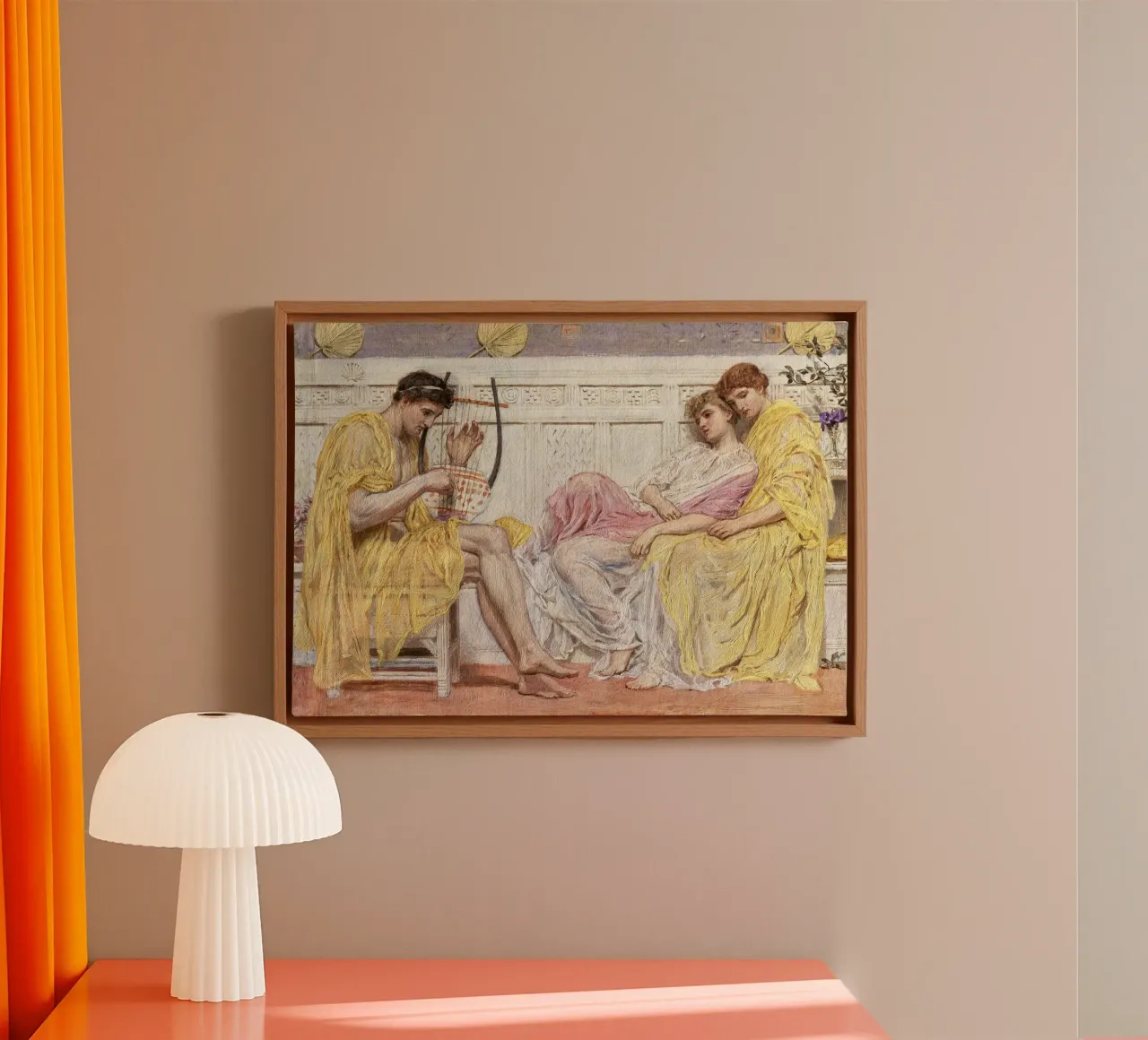 Albert Moore: "Un musicista" - Movimento Estetico Classico Be tela con Cornice a cassetta da NorwesClub