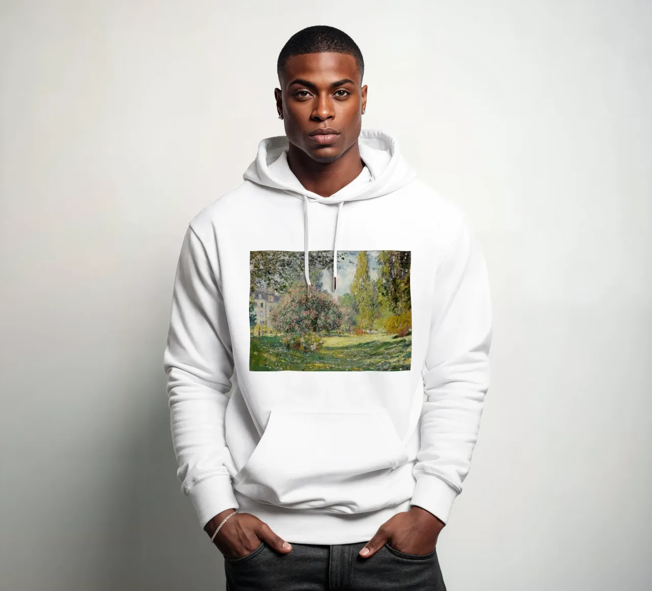 Claude Monet: "Der Parc Monceau" - Lebendiger impressionistischer Garten Hoodie von NorwesClub