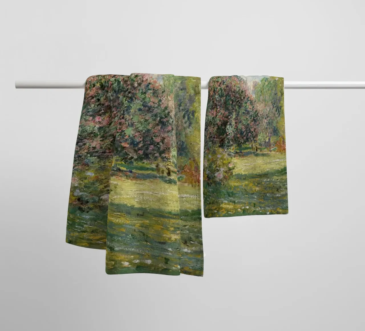 Claude Monet: "The Parc Monceau" - Vibrant Impressionist Gar towel by NorwesClub