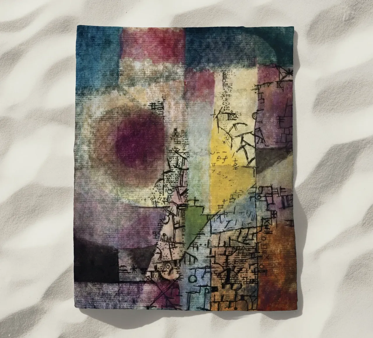 Paul Klee - Abstract Expressionism | Modern Art Geometric Sh beach towel by NorwesClub