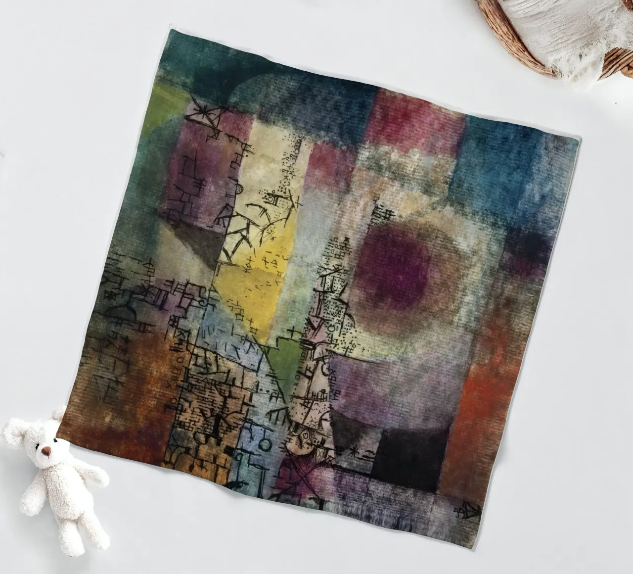 Paul Klee - Abstract Expressionism | Modern Art Geometric Sh fleece blanket by NorwesClub