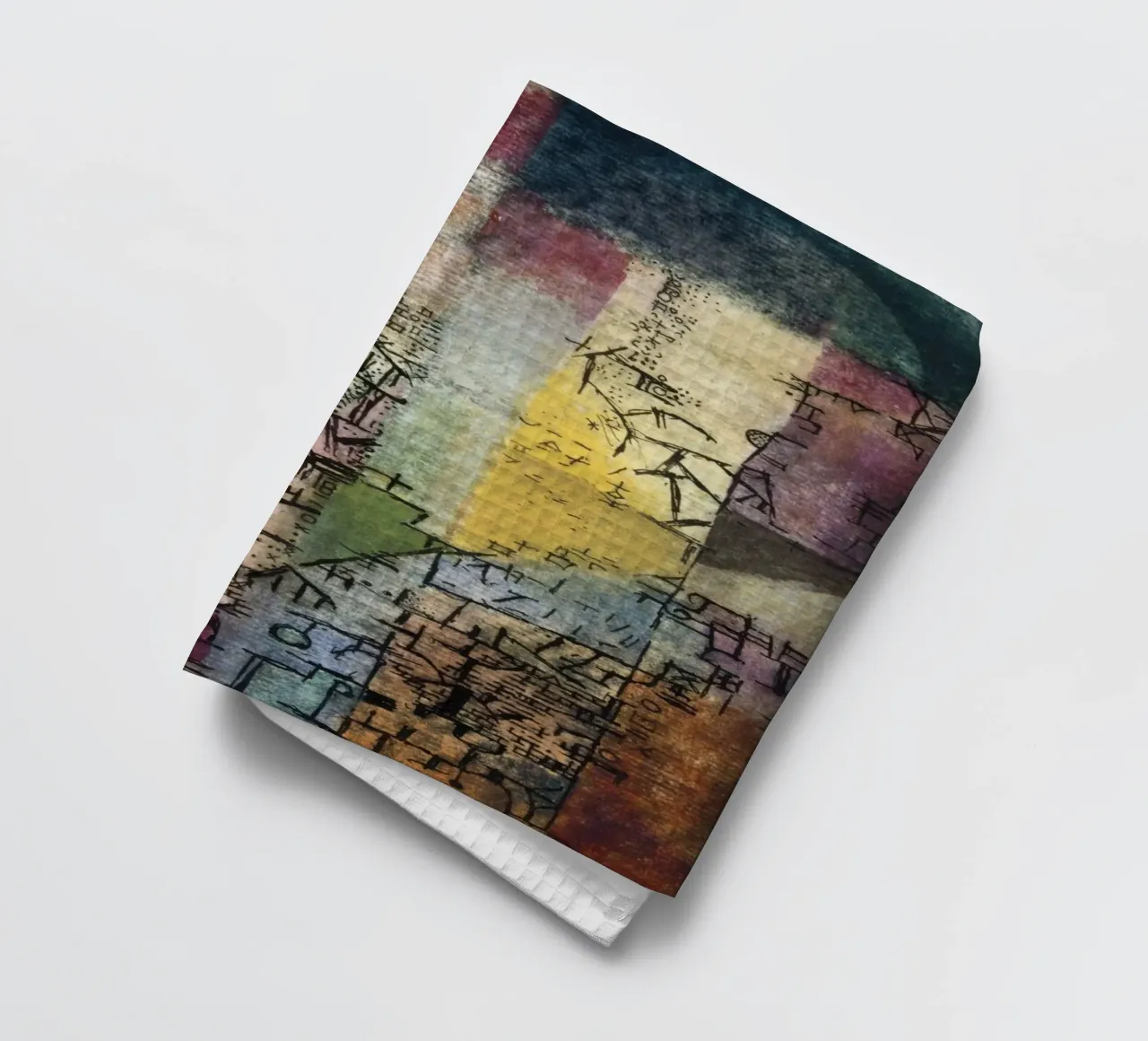 Paul Klee - Expressionnisme abstrait | Art moderne géométrique Sh torchon de NorwesClub
