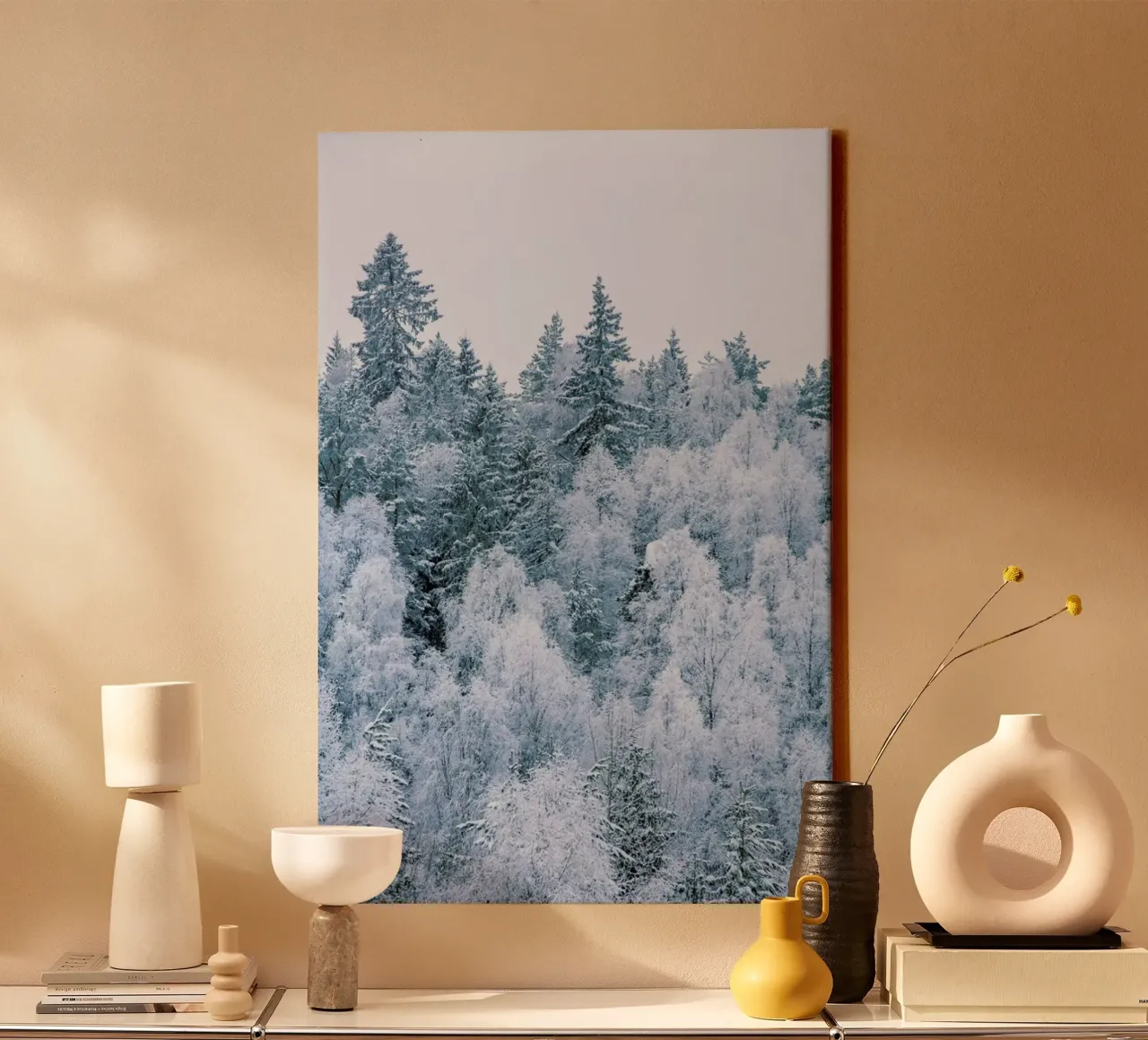 Frosted Firs tela con Cornice a cassetta da METROPOLIS
