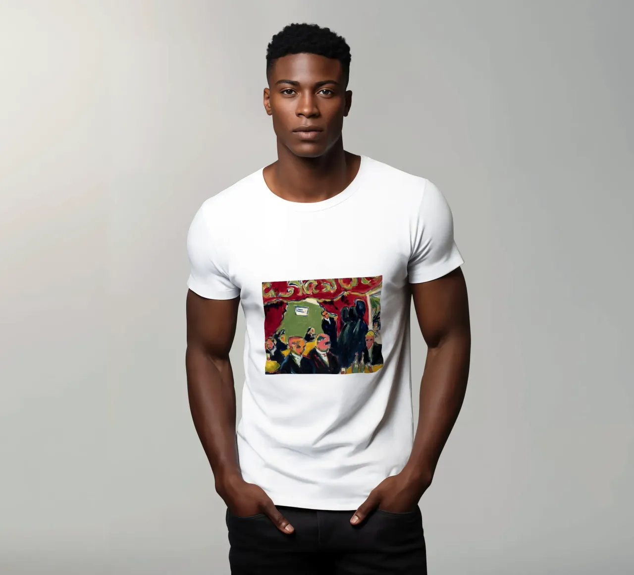 Kirchner - Scena di taverna espressionista | Vita notturna d'arte moderna t-shirt da NorwesClub