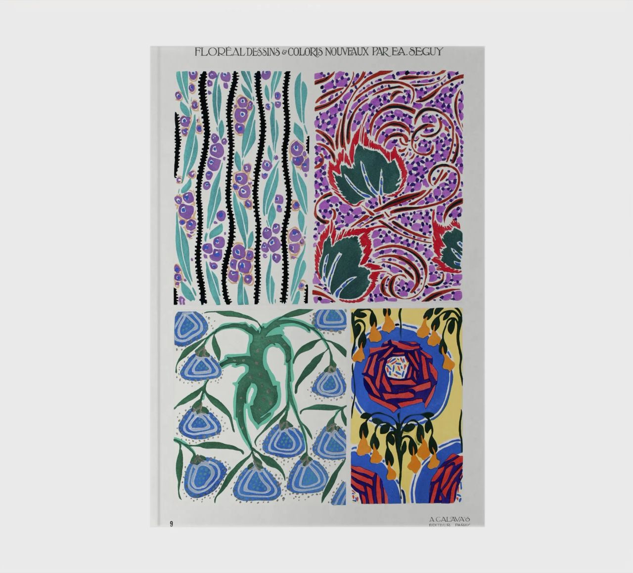 Séguy - Art Nouveau Floréal Patterns | Decorative Botanical carnet de notes de NorwesClub