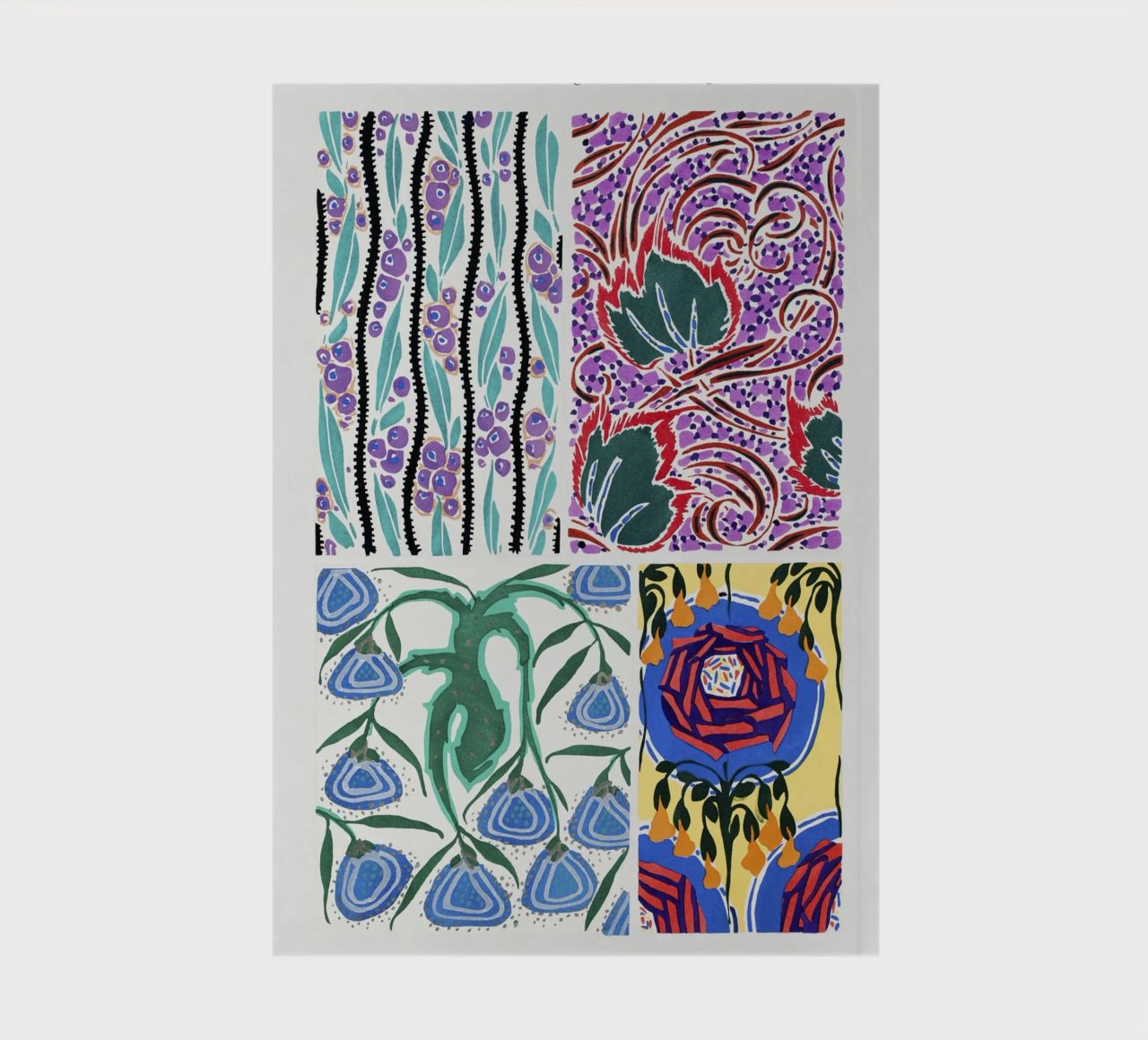 Séguy - Art Nouveau Floréal Patterns | Decorative Botanical carnet de notes de NorwesClub