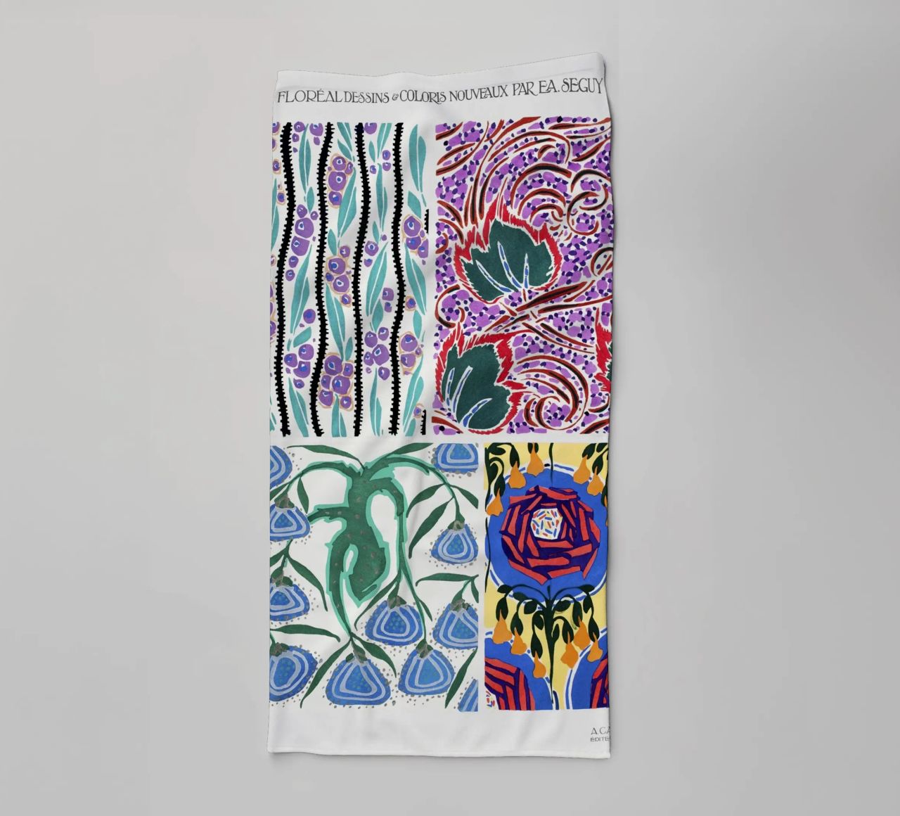 Séguy - Art Nouveau Floral Patterns | Decorative Botanical towel by NorwesClub