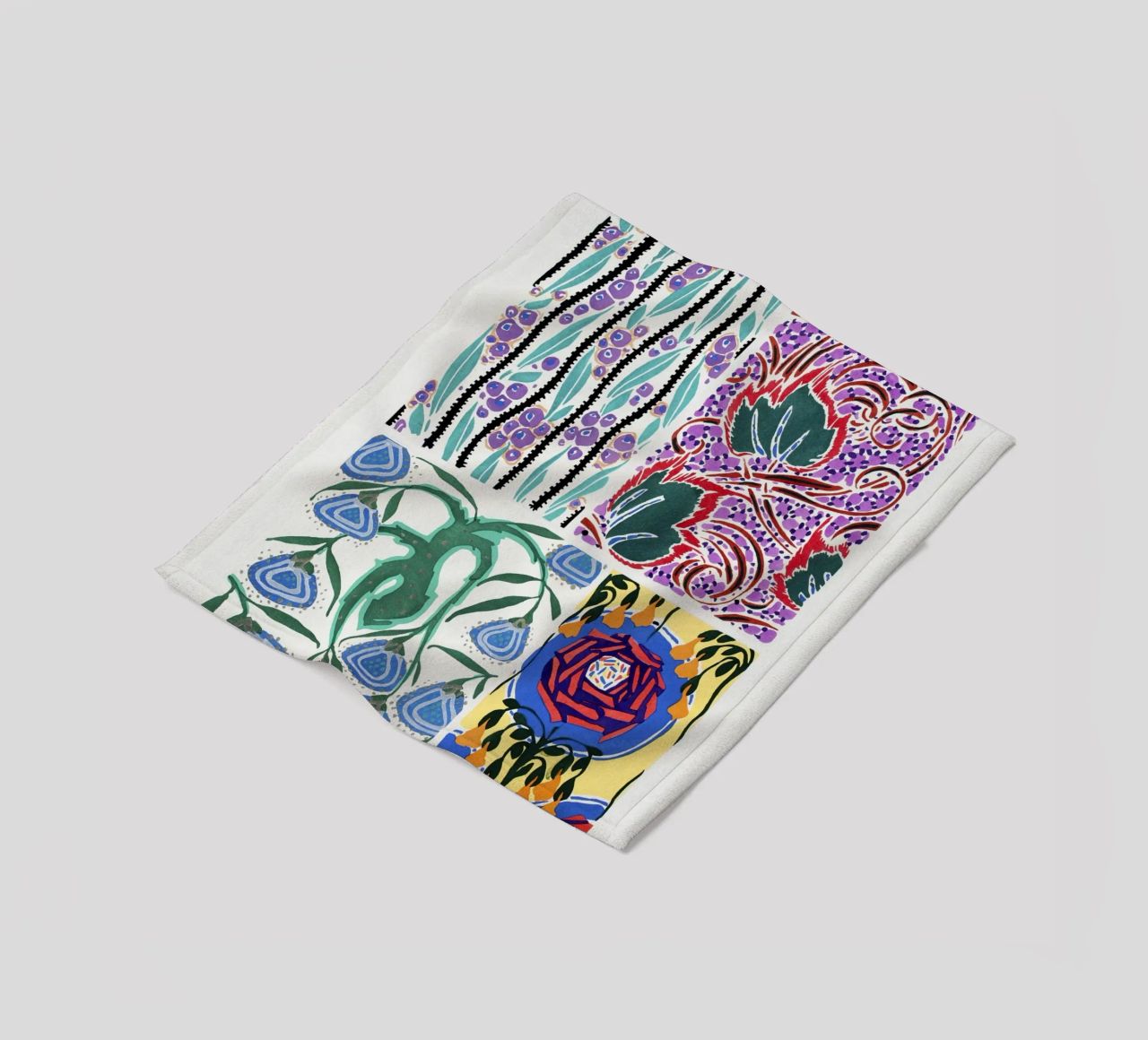 Séguy - Motivi floreali Art Nouveau | Botanici decorativi coperta in pile da NorwesClub