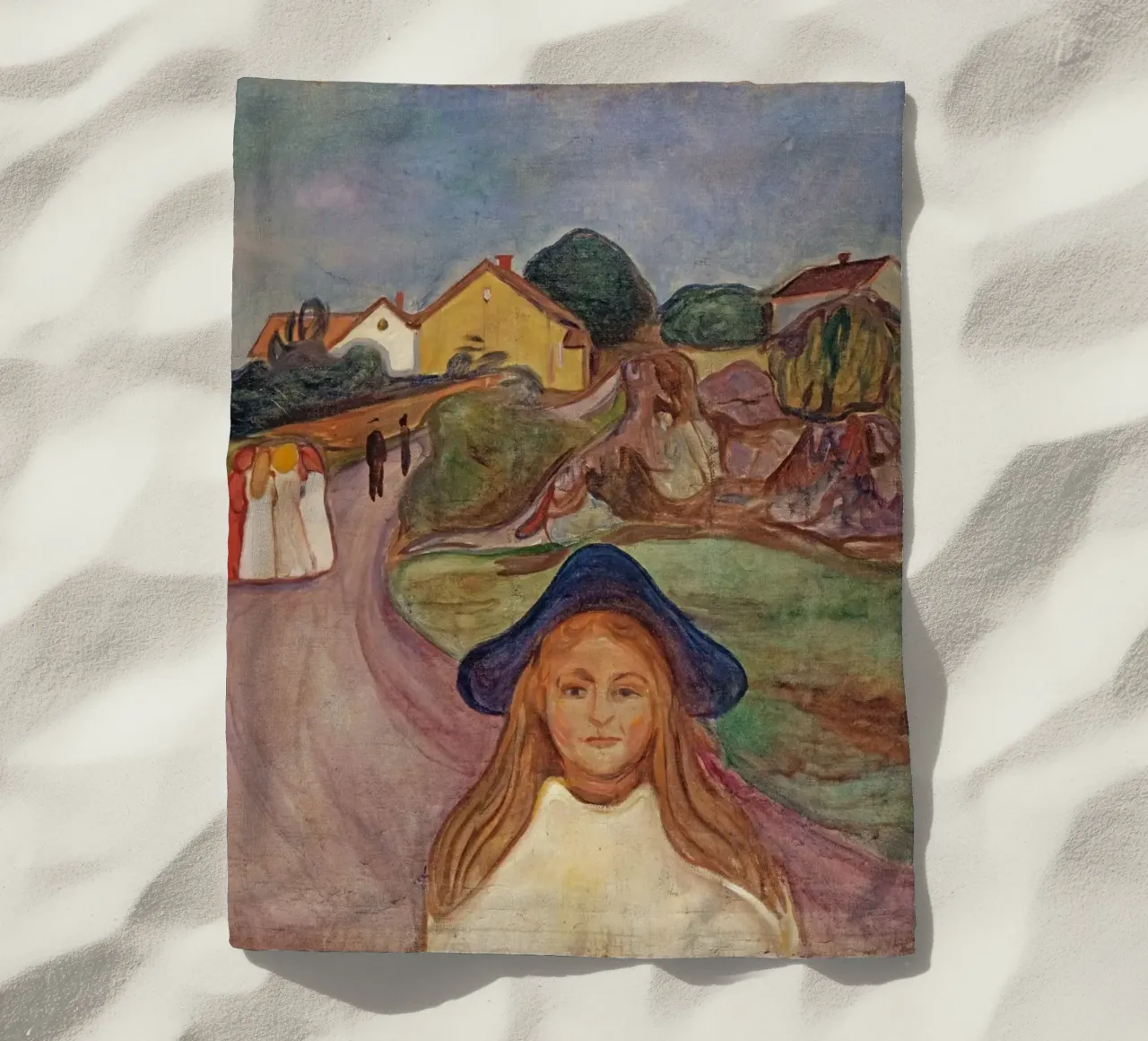Edvard Munch - Strada espressionista verso Aasgaardstrand | Emotio telo mare da NorwesClub
