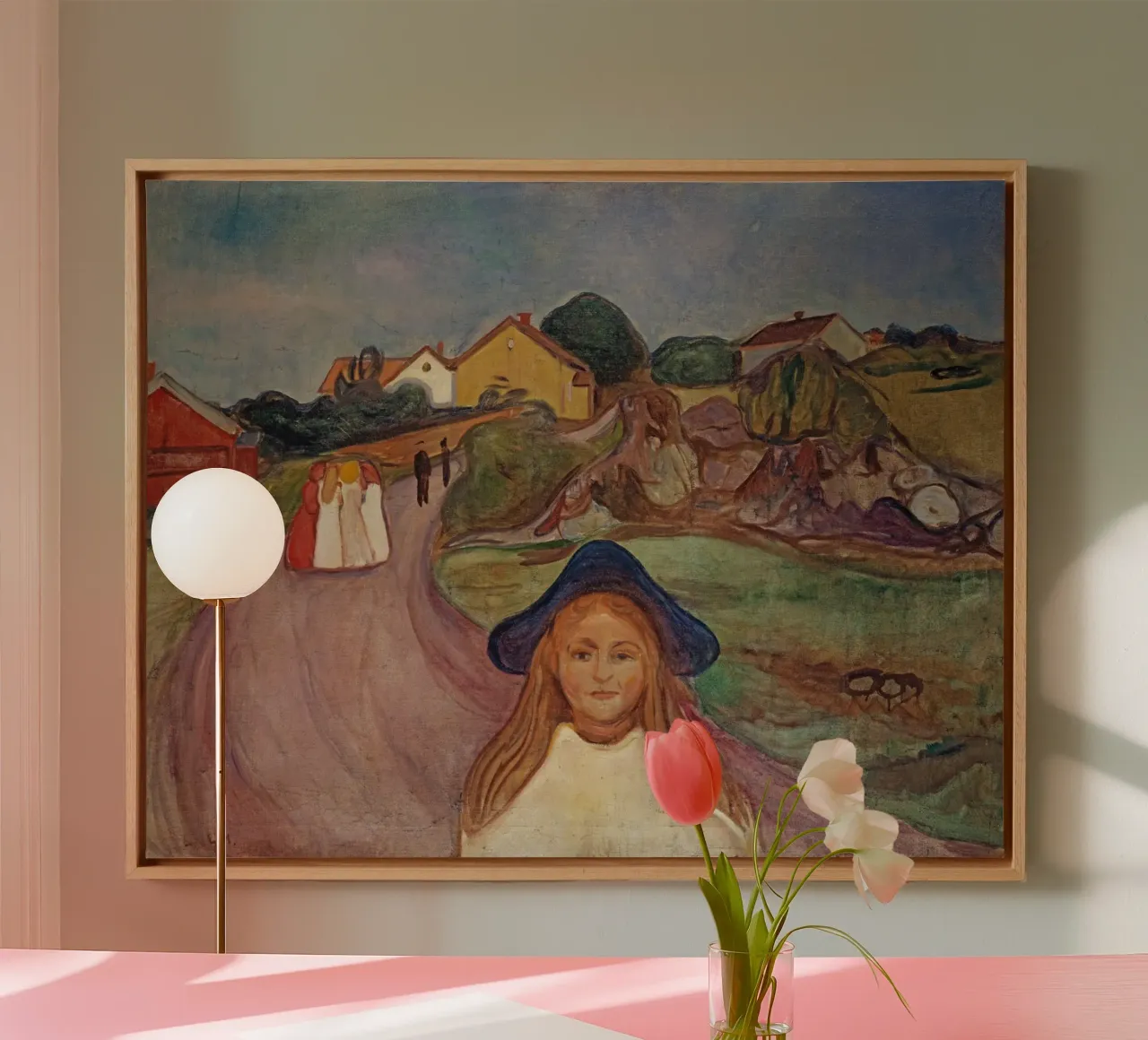 Edvard Munch - Expressionist Road to Aasgaardstrand | Emotio canvas by NorwesClub
