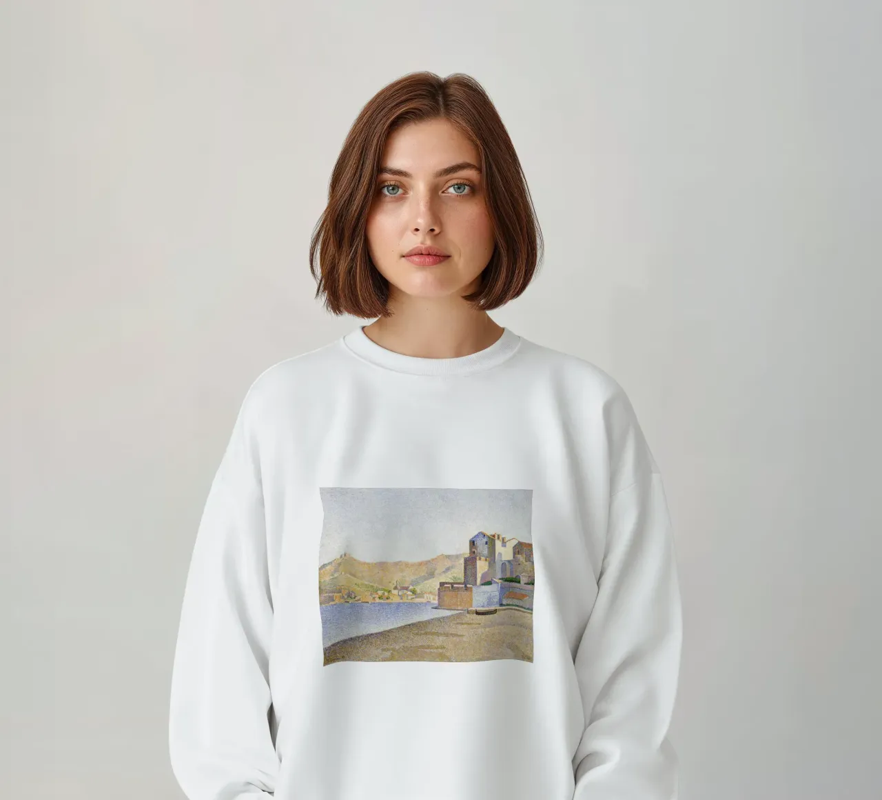 Paul Signac: Pointillist Collioure Seascape, Coastal Charm sweatshirt by NorwesClub