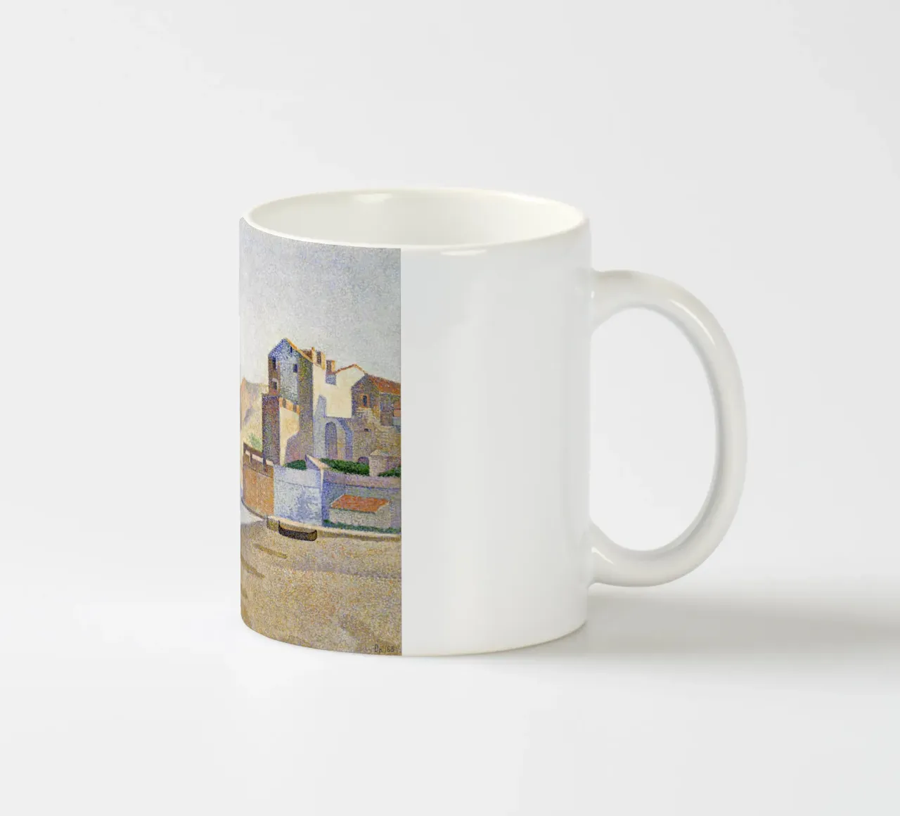Paul Signac: Pointillistisch zeegezicht van Collioure, Kustlandschap keramische mok van NorwesClub