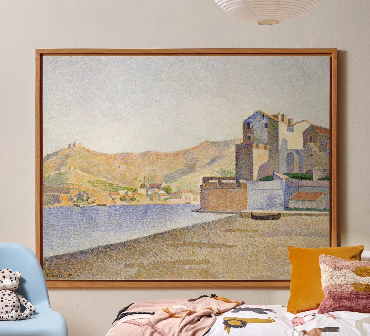 Paul Signac: Pointillist Collioure Seascape, Coastal Charm alu-dibond by NorwesClub