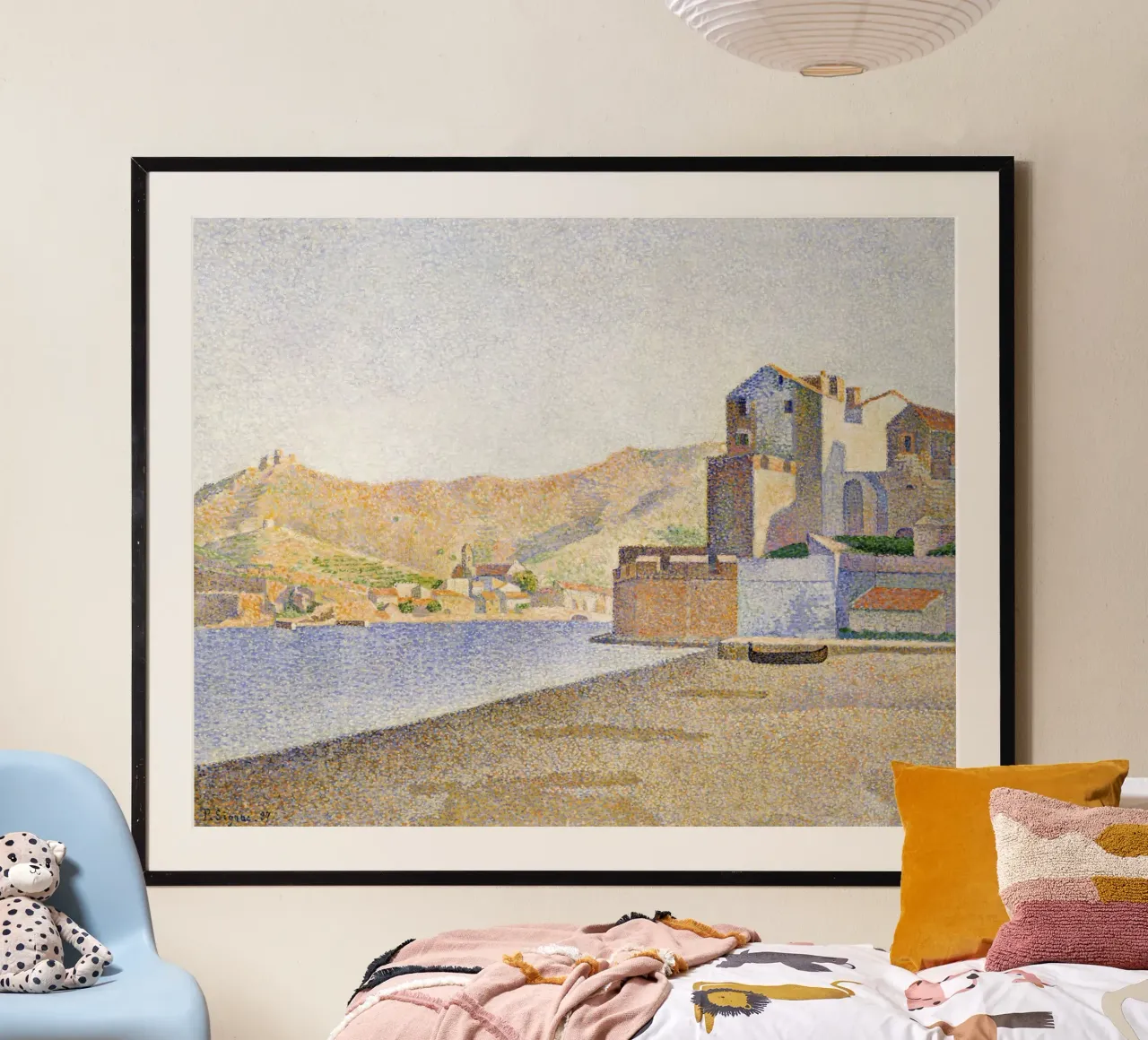 Paul Signac: Pointillistische Seelandschaft von Collioure, Charme der Küste Poster von NorwesClub