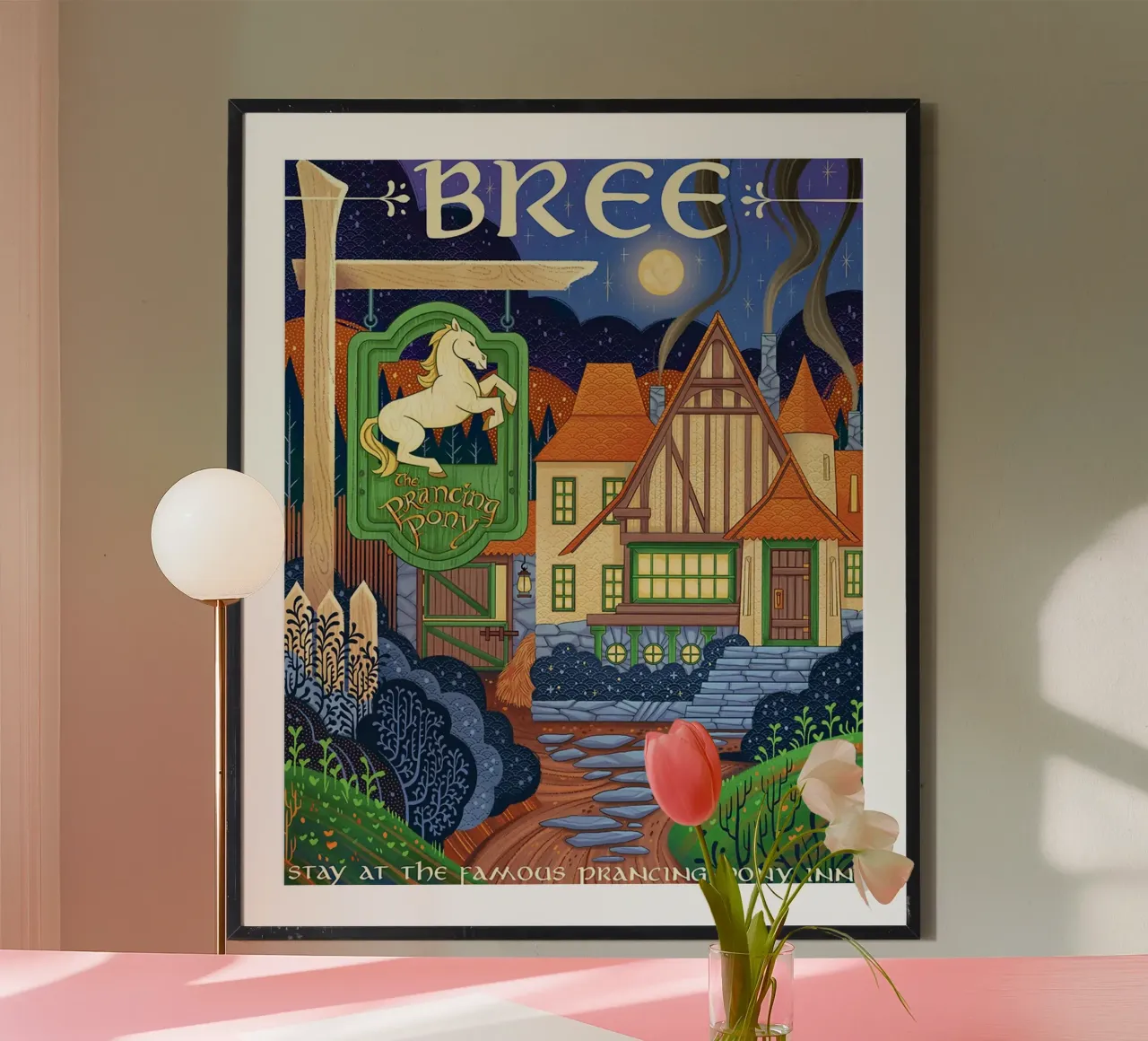 Bree, soggiorno nella famosa locanda del Pony Rampante poster con telaio in plastica da Junkie Movie