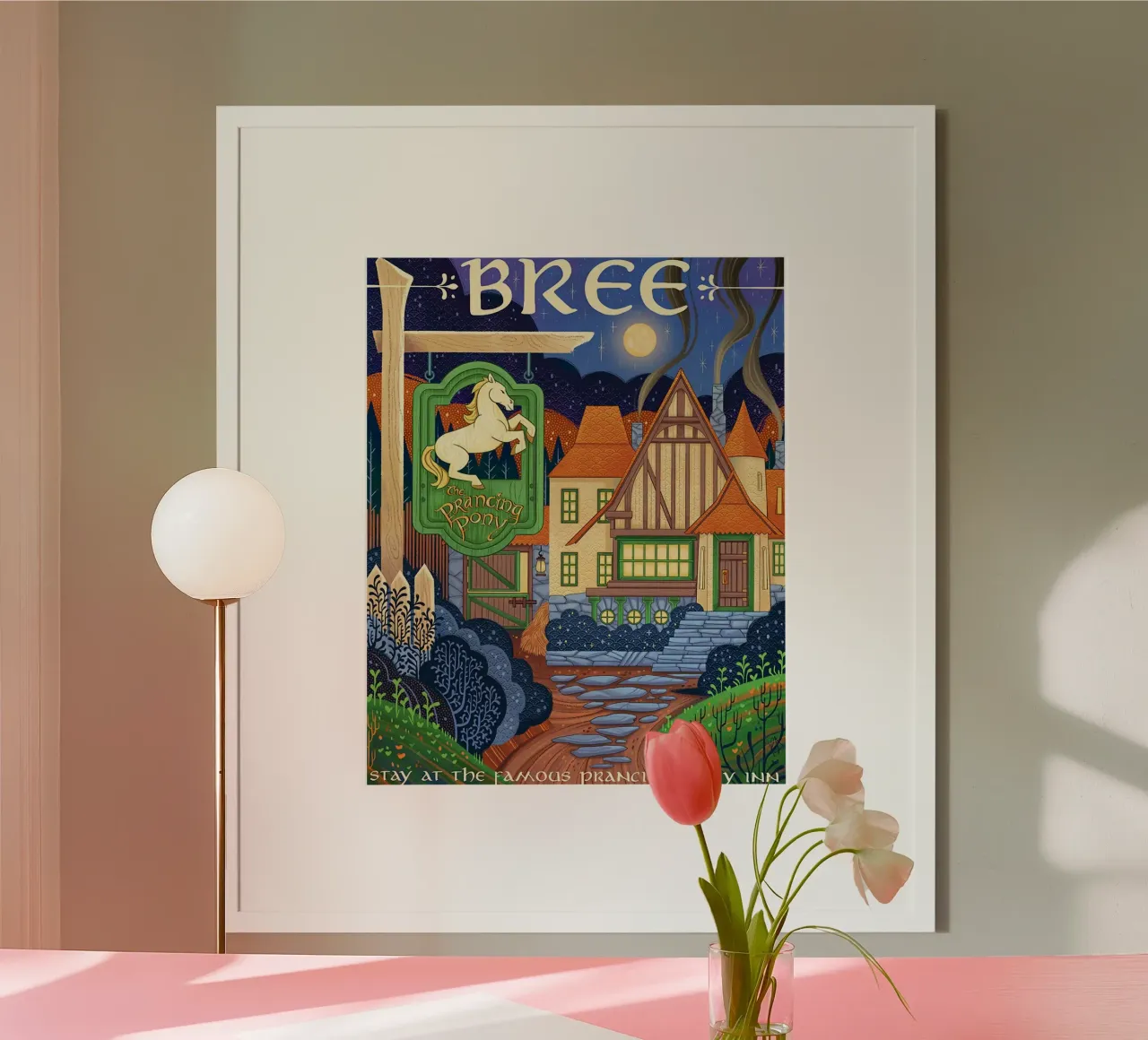 Bree, soggiorno nella famosa locanda del Pony Rampante poster con telaio in plastica da Junkie Movie