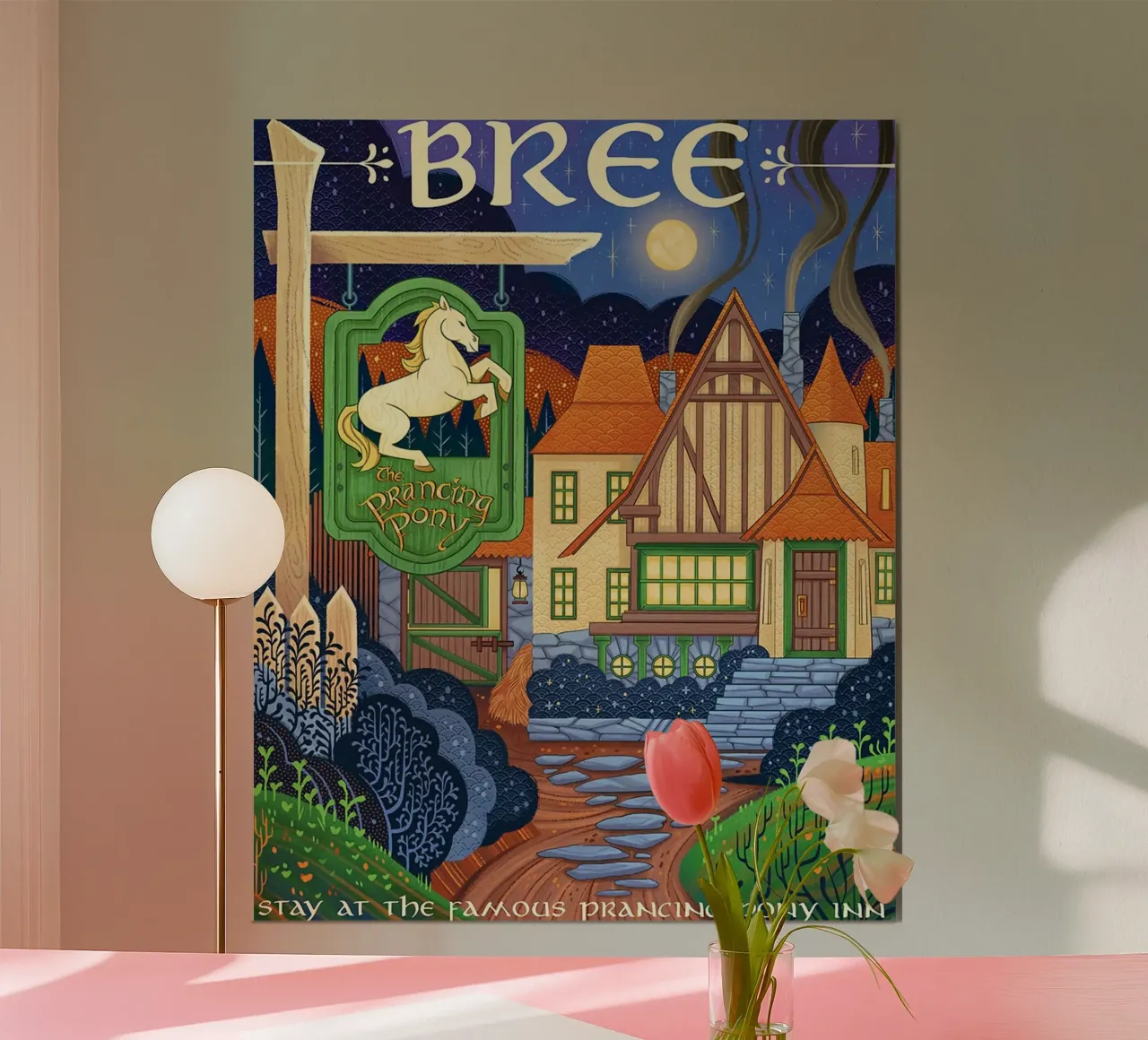 Bree, soggiorno nella famosa locanda del Pony Rampante poster con telaio in plastica da Junkie Movie