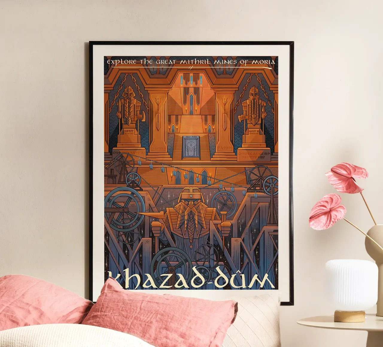 Khazad-Dum, Esplorare le Grandi Miniere di Mithril di Moria carta hahnemühle da Junkie Movie