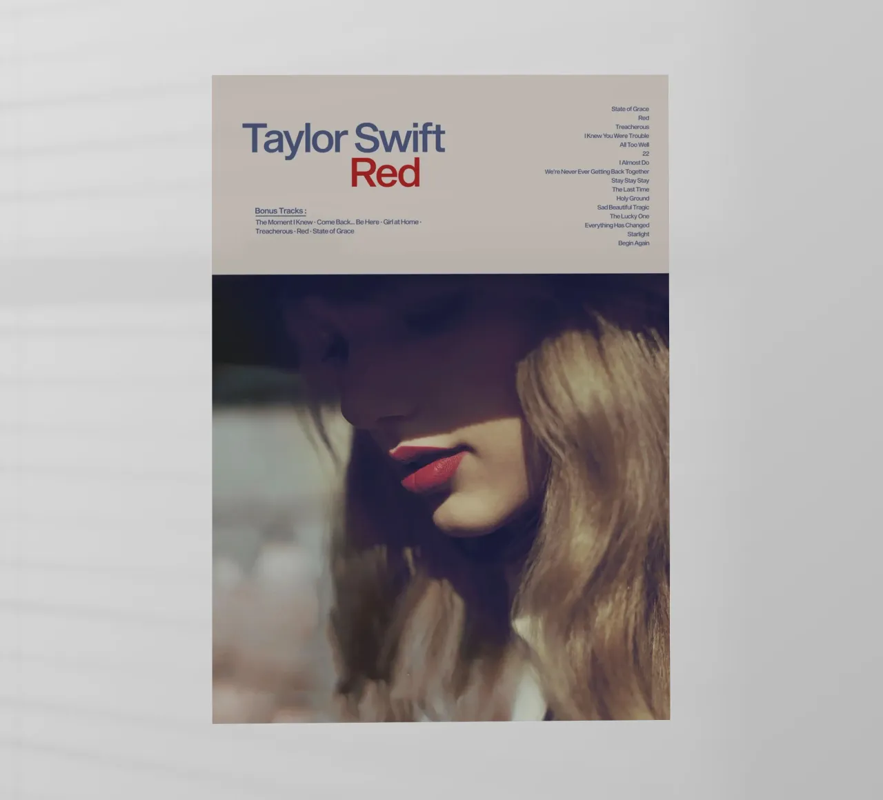 Taylor Swift Red pellicola backlit da Attaboy Dsgn