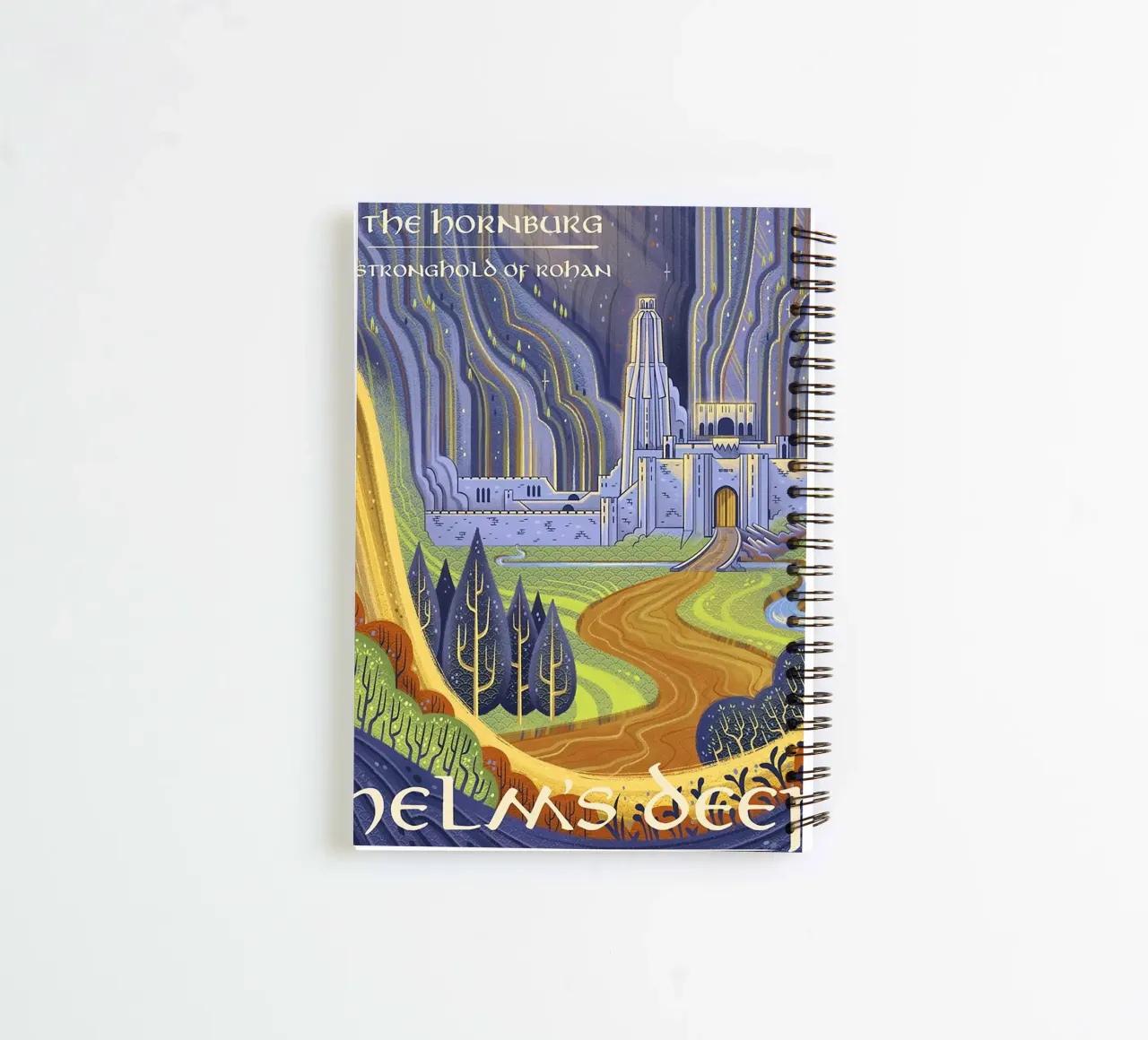 The Hornburg Helm's Deep, Stronghold of Rohan spiral notebook by Junkie Movie