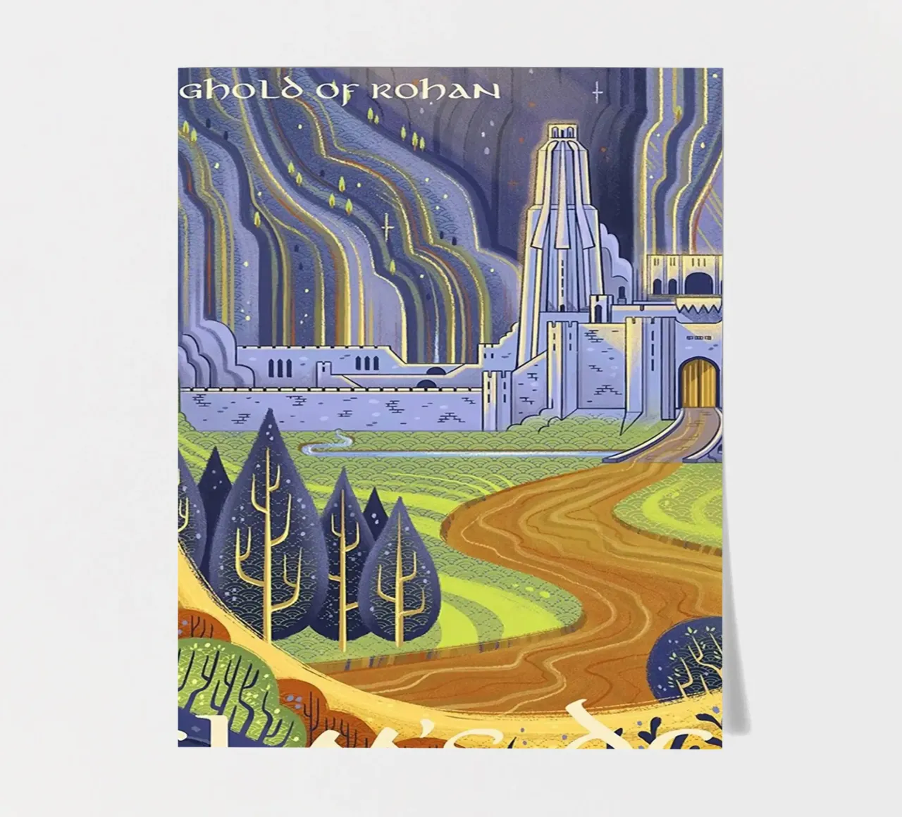 Die Hornburg Helm's Deep, Festung von Rohan Stickerbogen von Junkie Movie