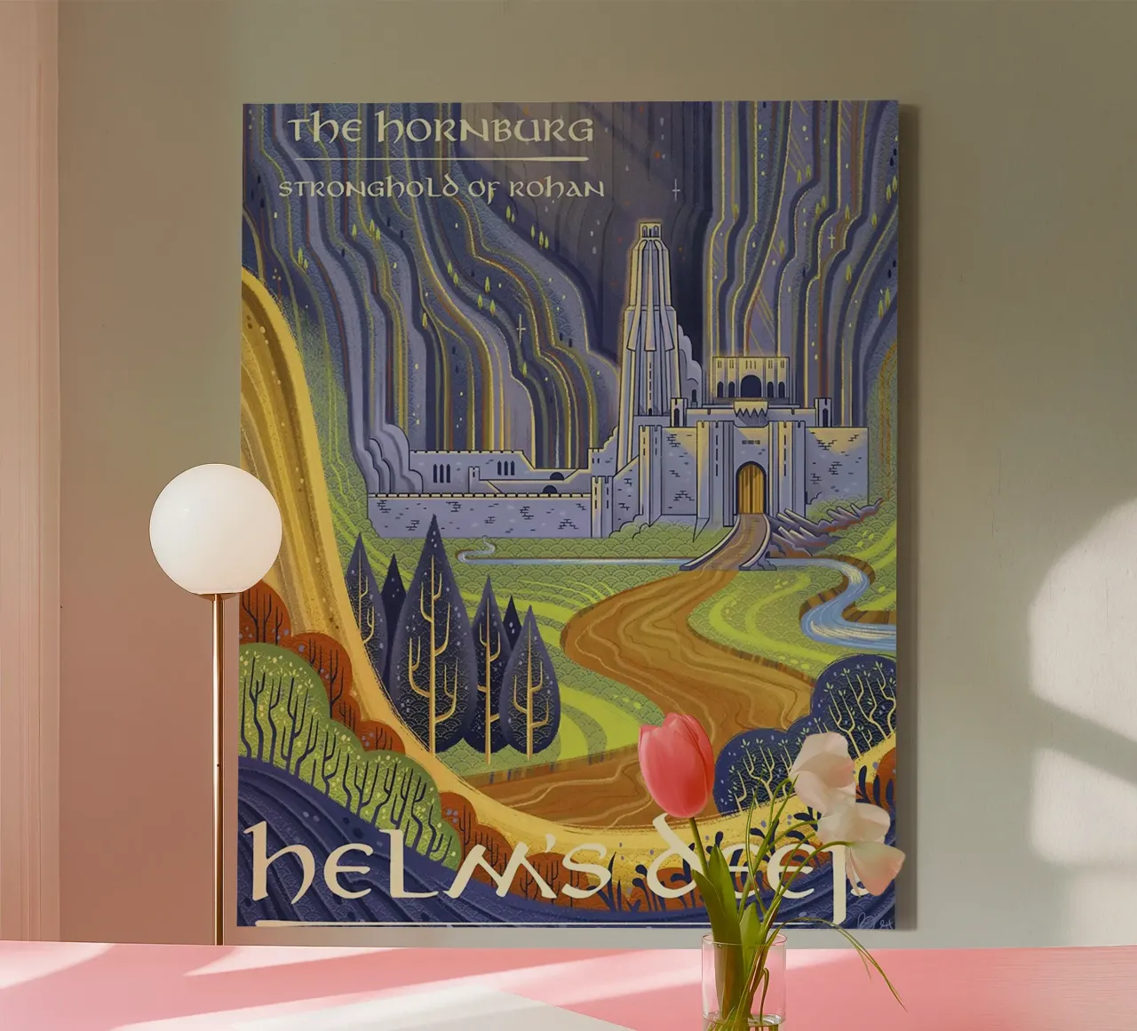 The Hornburg Helm's Deep, Stronghold of Rohan canvas by Junkie Movie