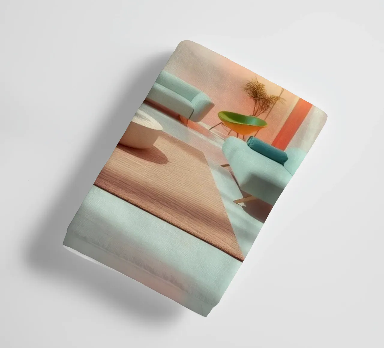 Moderno salón de diseño minimalista e iluminación tenue toalla de baño de DesignDoodle