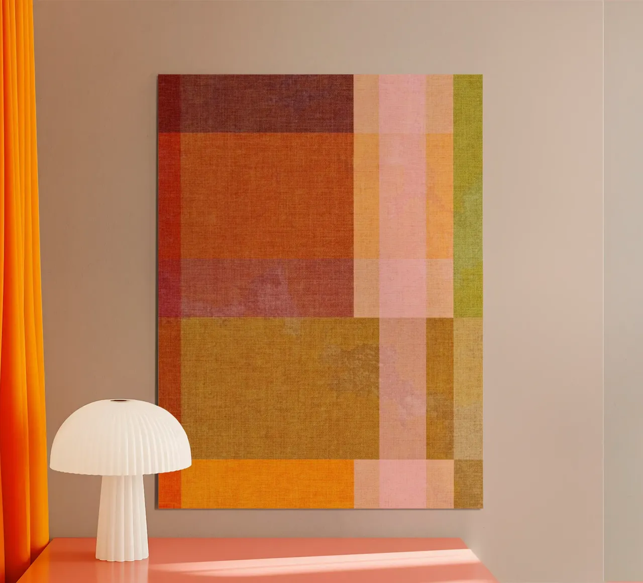 Plaid Bauhaus moderno n. 2 - Autunno audace e accogliente poster da Dominique Vari Abstract