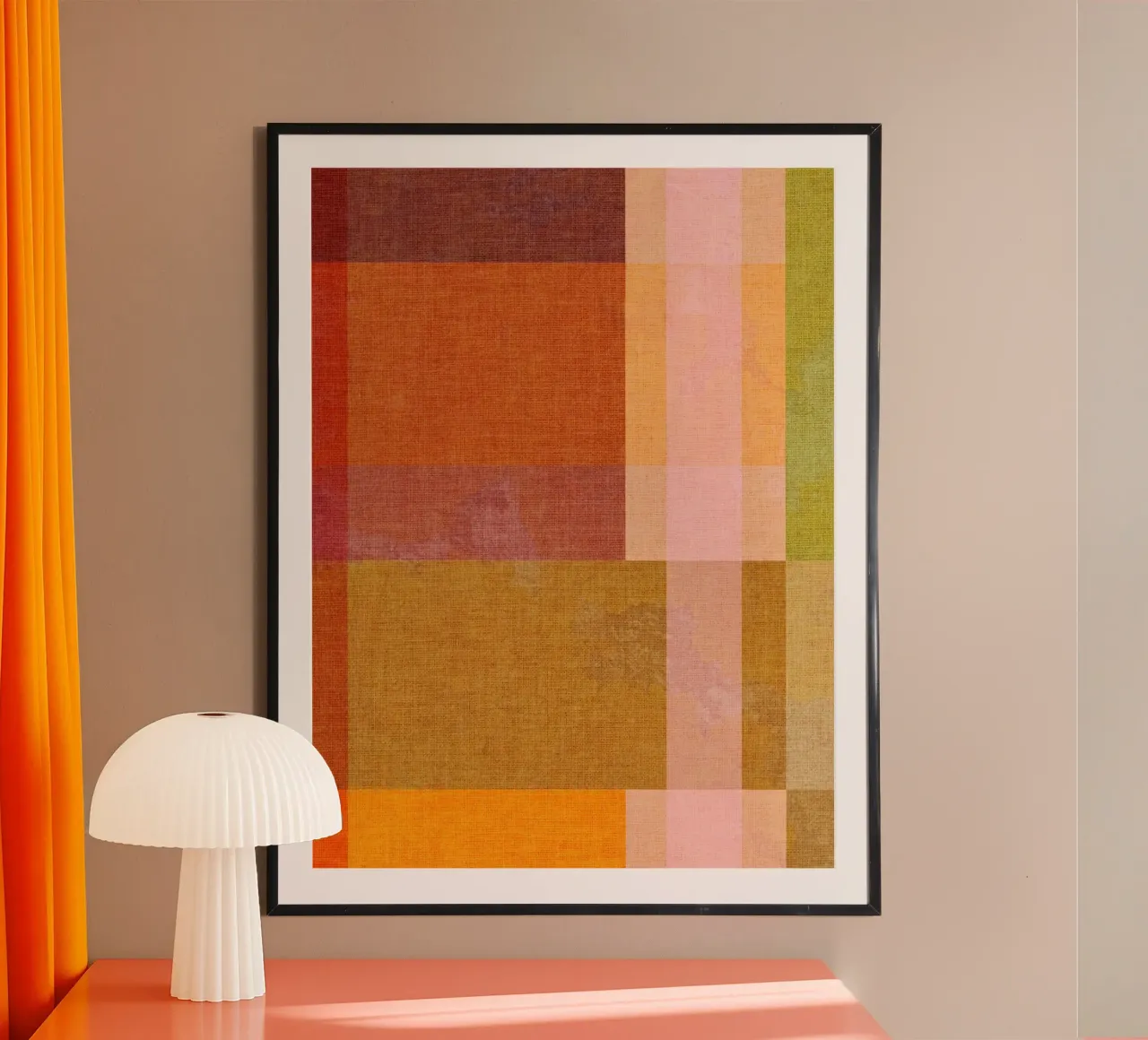 Plaid Bauhaus moderno n. 2 - Autunno audace e accogliente poster da Dominique Vari Abstract