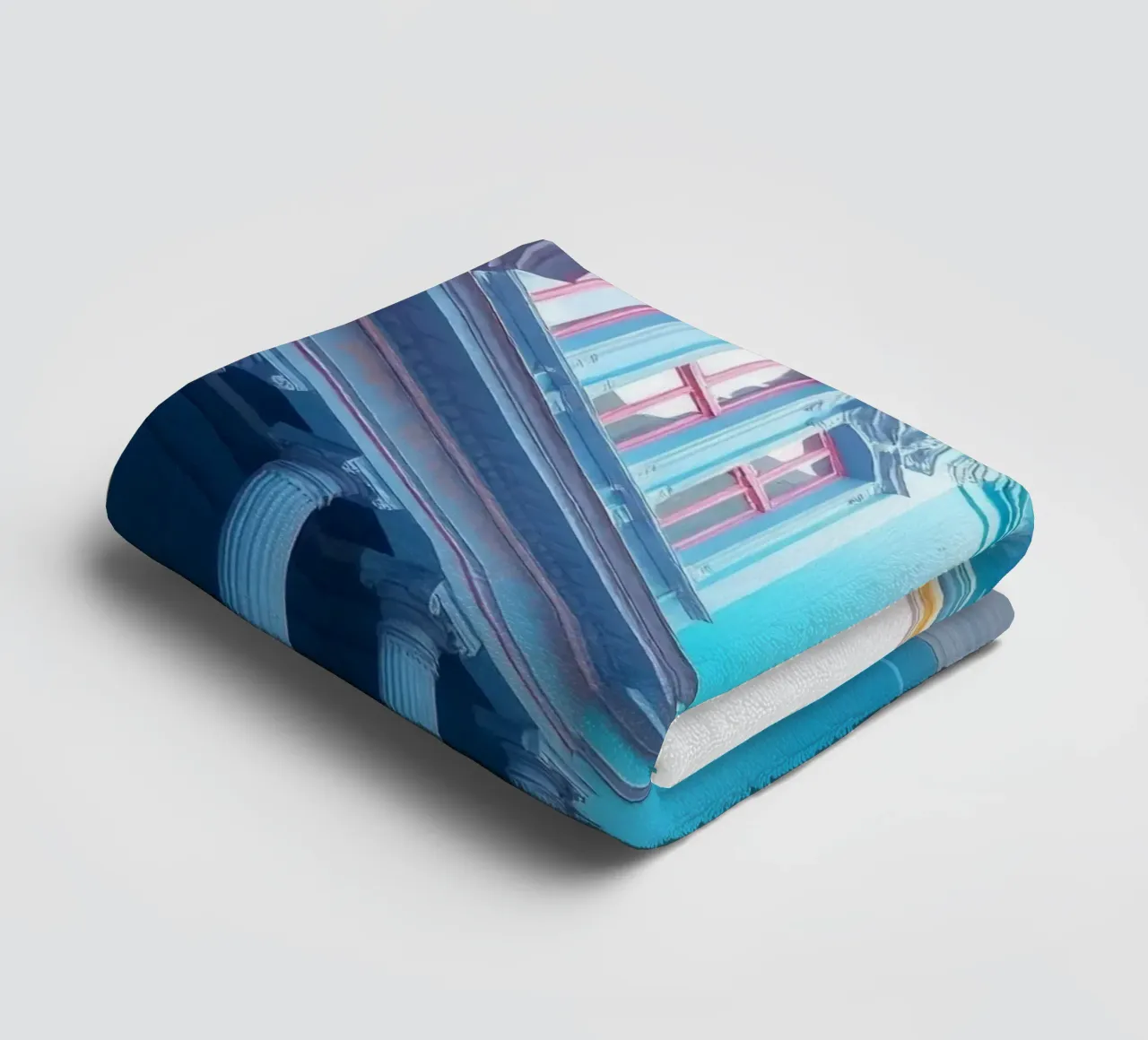 courtyard showcasing colorful architecture in a historical towel by DesignDoodle