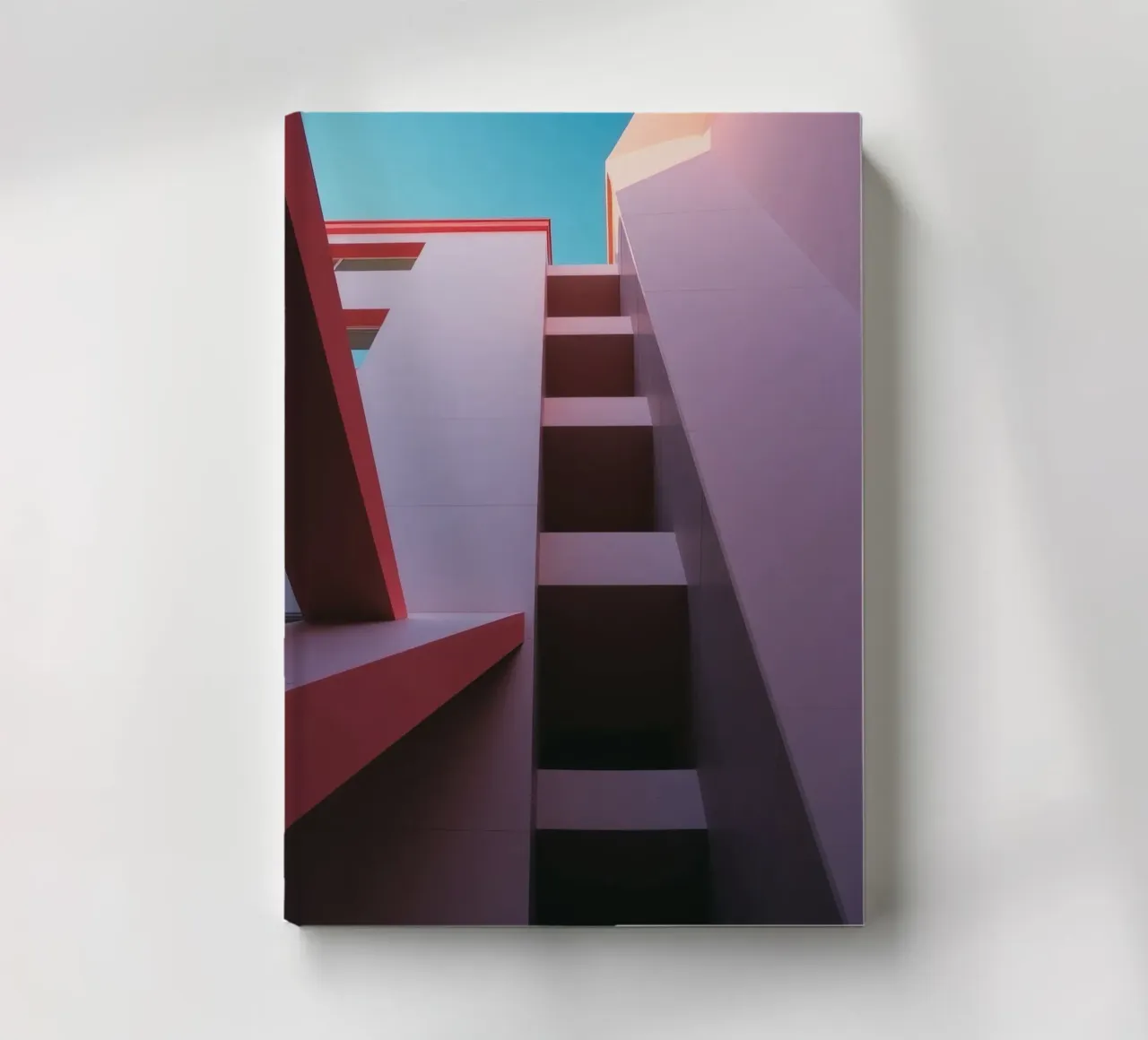 Unique architectural perspective of colorful building notebook by DesignDoodle