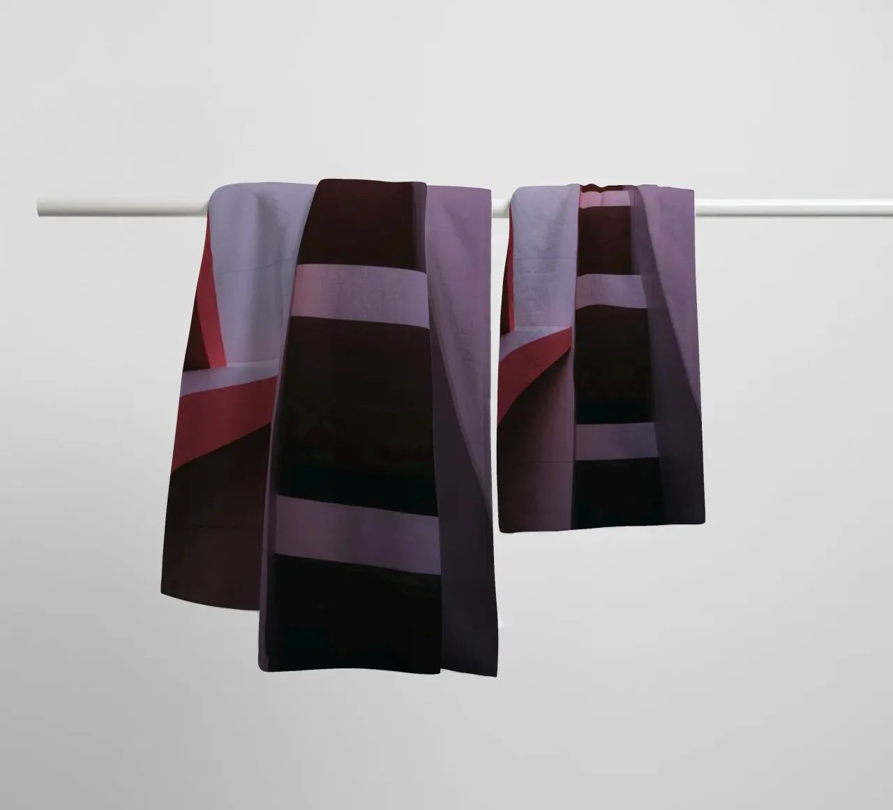 Perspective architecturale unique d'un bâtiment coloré serviette de bain de DesignDoodle