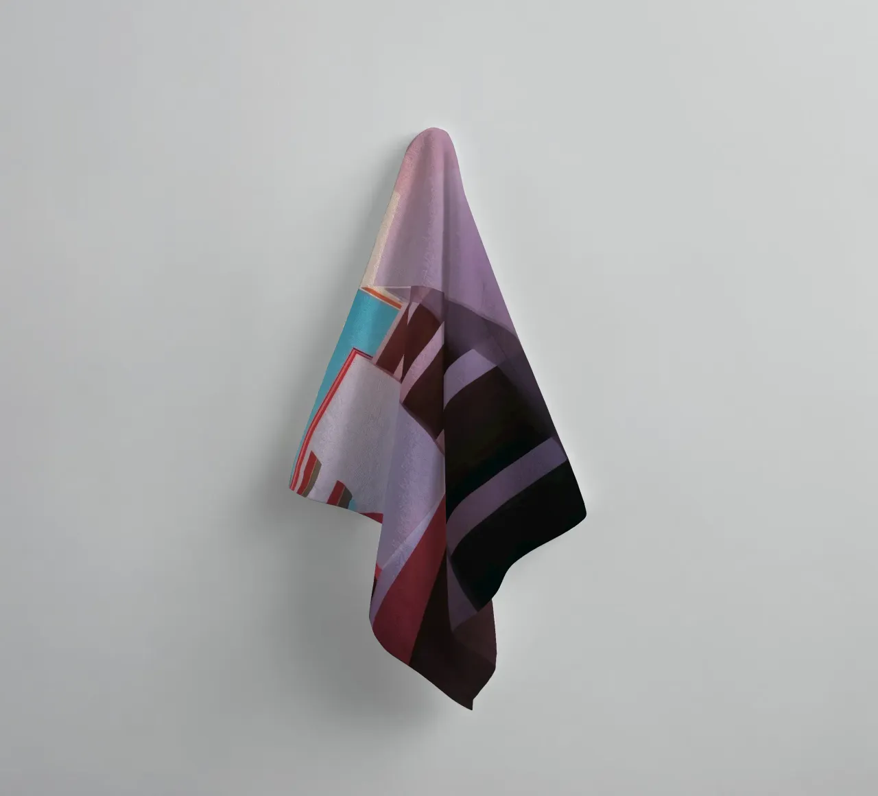 Unique architectural perspective of colorful building towel by DesignDoodle