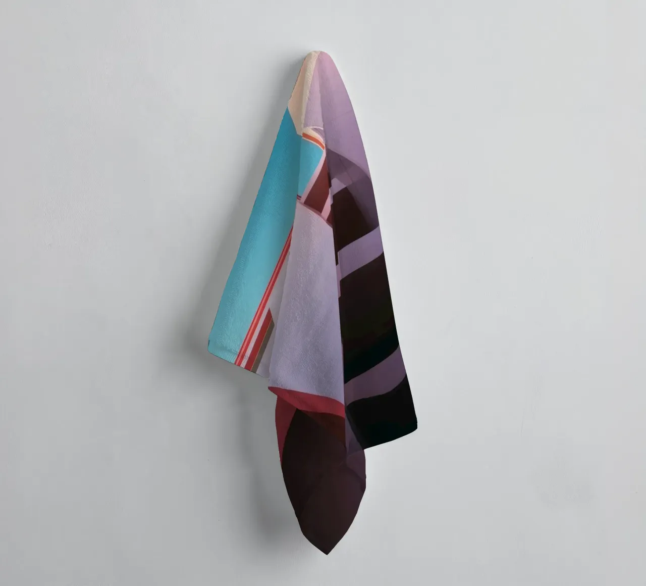 Unique architectural perspective of colorful building towel by DesignDoodle