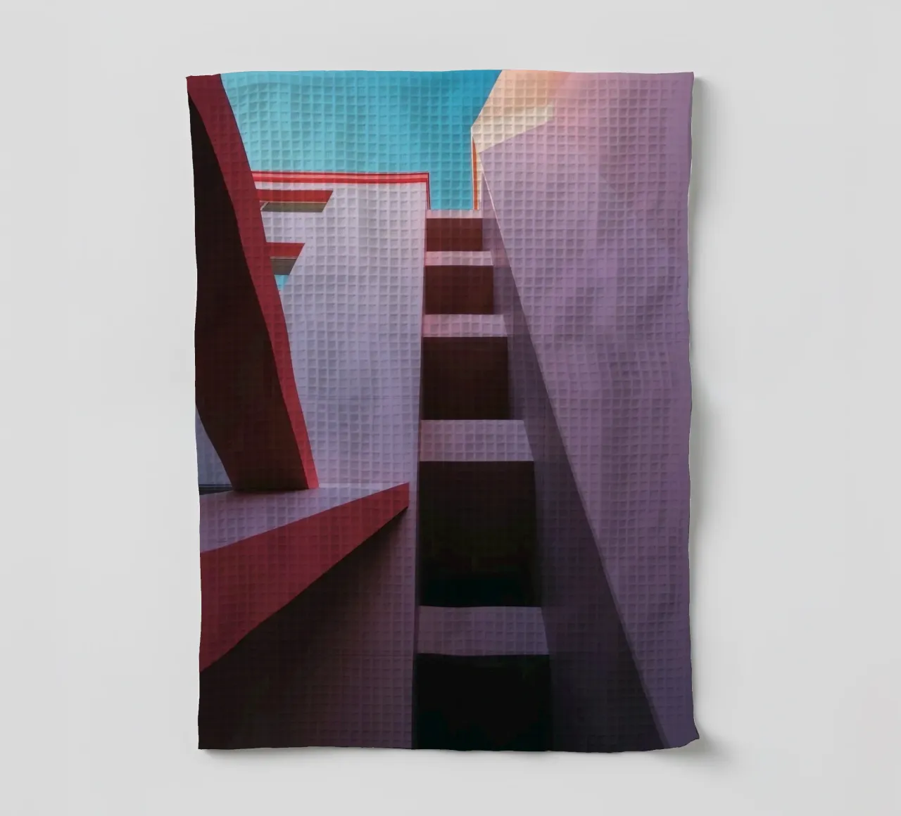 Perspective architecturale unique d'un bâtiment coloré torchon de DesignDoodle