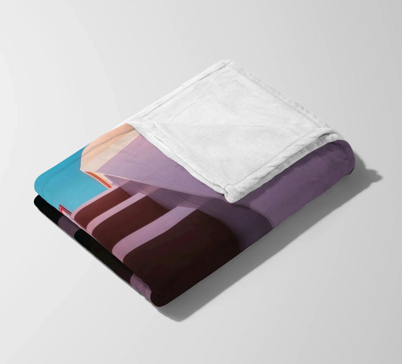Prospettiva architettonica unica di un edificio colorato coperta in pile da DesignDoodle