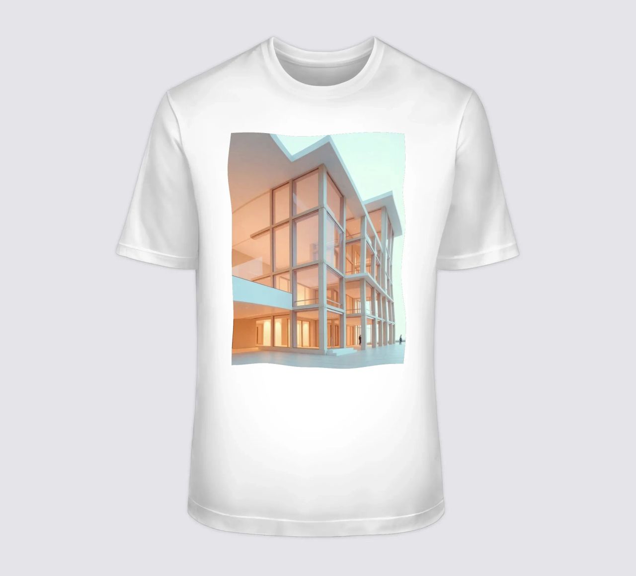 Modern architectural design with spacious open areas and t-shirt by DesignDoodle