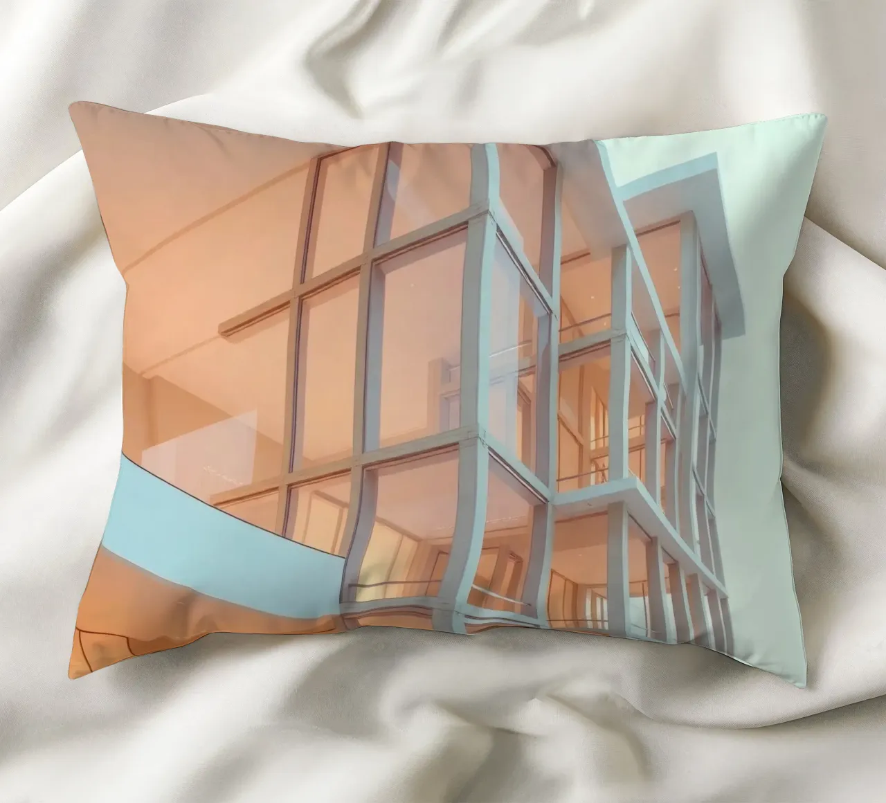 Design architettonico moderno con ampie aree aperte e cuscino da DesignDoodle