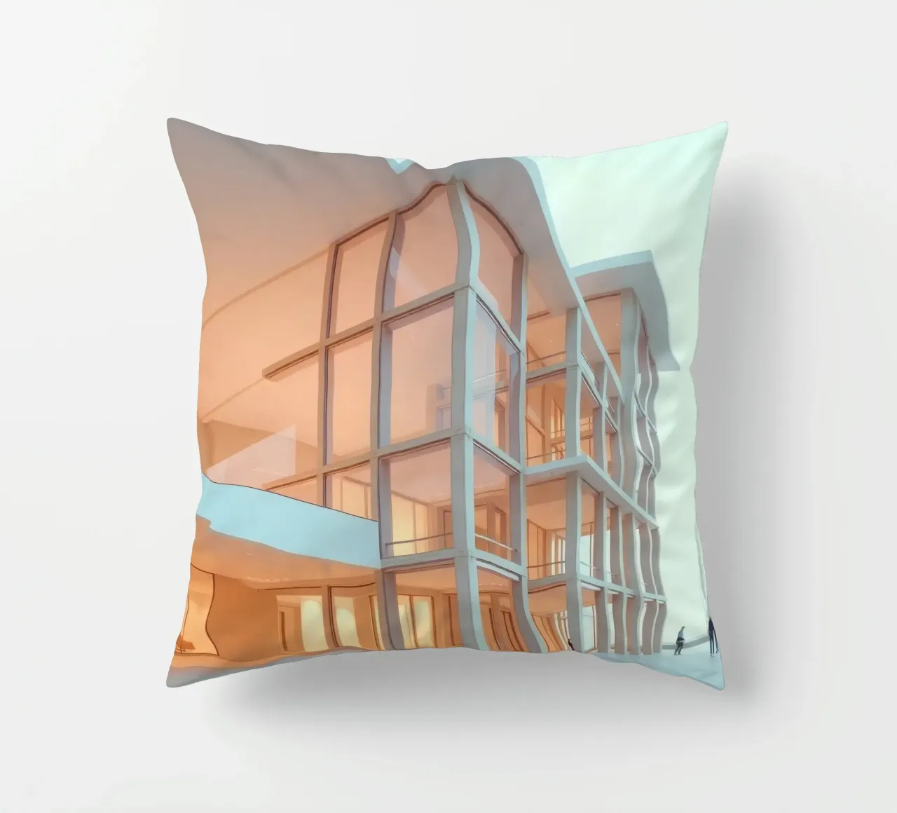 Conception architecturale moderne avec des espaces ouverts spacieux et coussin de DesignDoodle