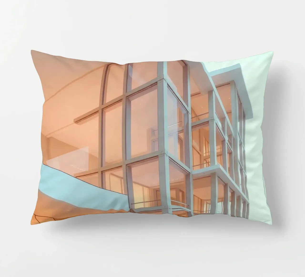 Design architettonico moderno con ampie aree aperte e cuscino da DesignDoodle