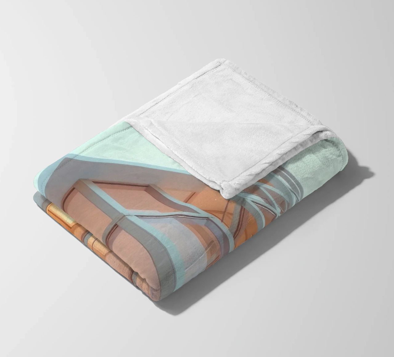 Modern architectural design with spacious open areas and fleece blanket by DesignDoodle
