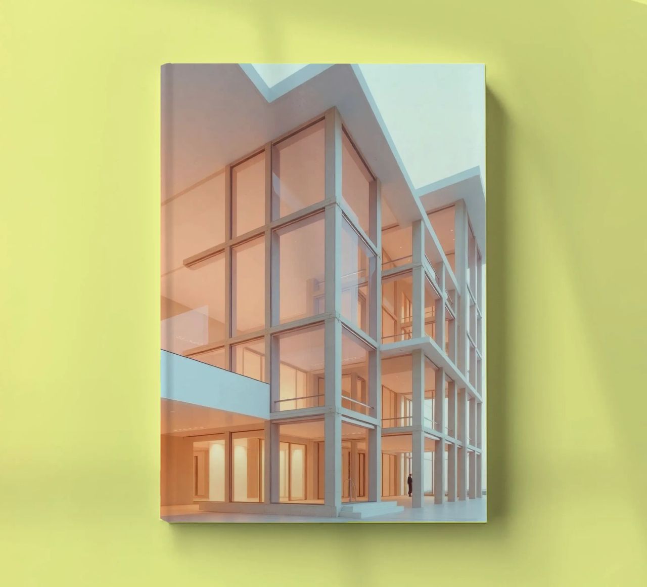 Modern architectural design with spacious open areas and notebook by DesignDoodle