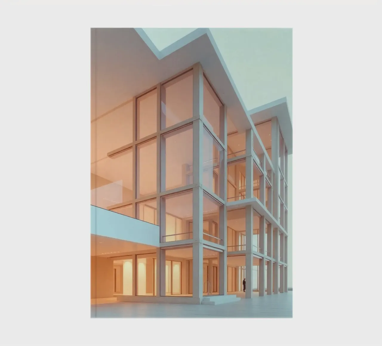 Modern architectural design with spacious open areas and notebook by DesignDoodle