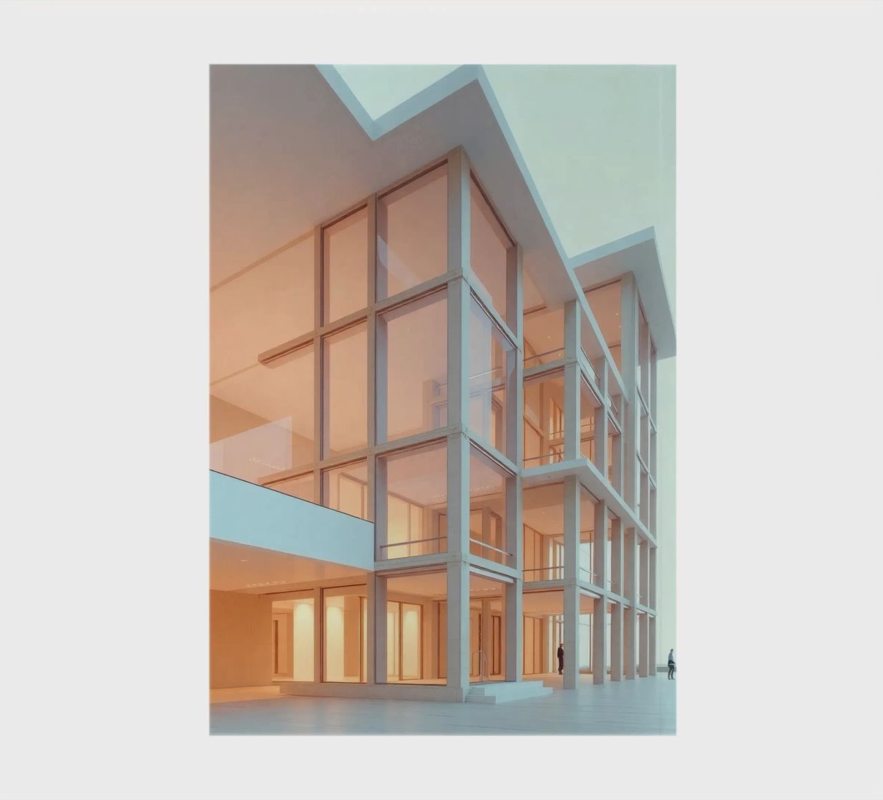 Modern architectural design with spacious open areas and notebook by DesignDoodle