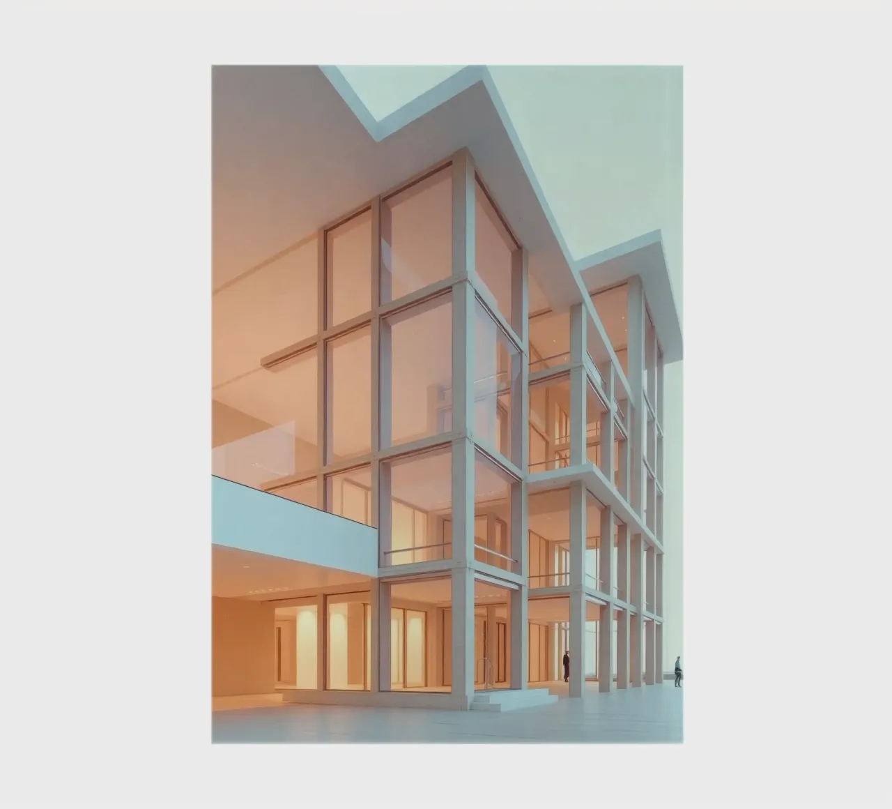 Modern architectural design with spacious open areas and notebook by DesignDoodle