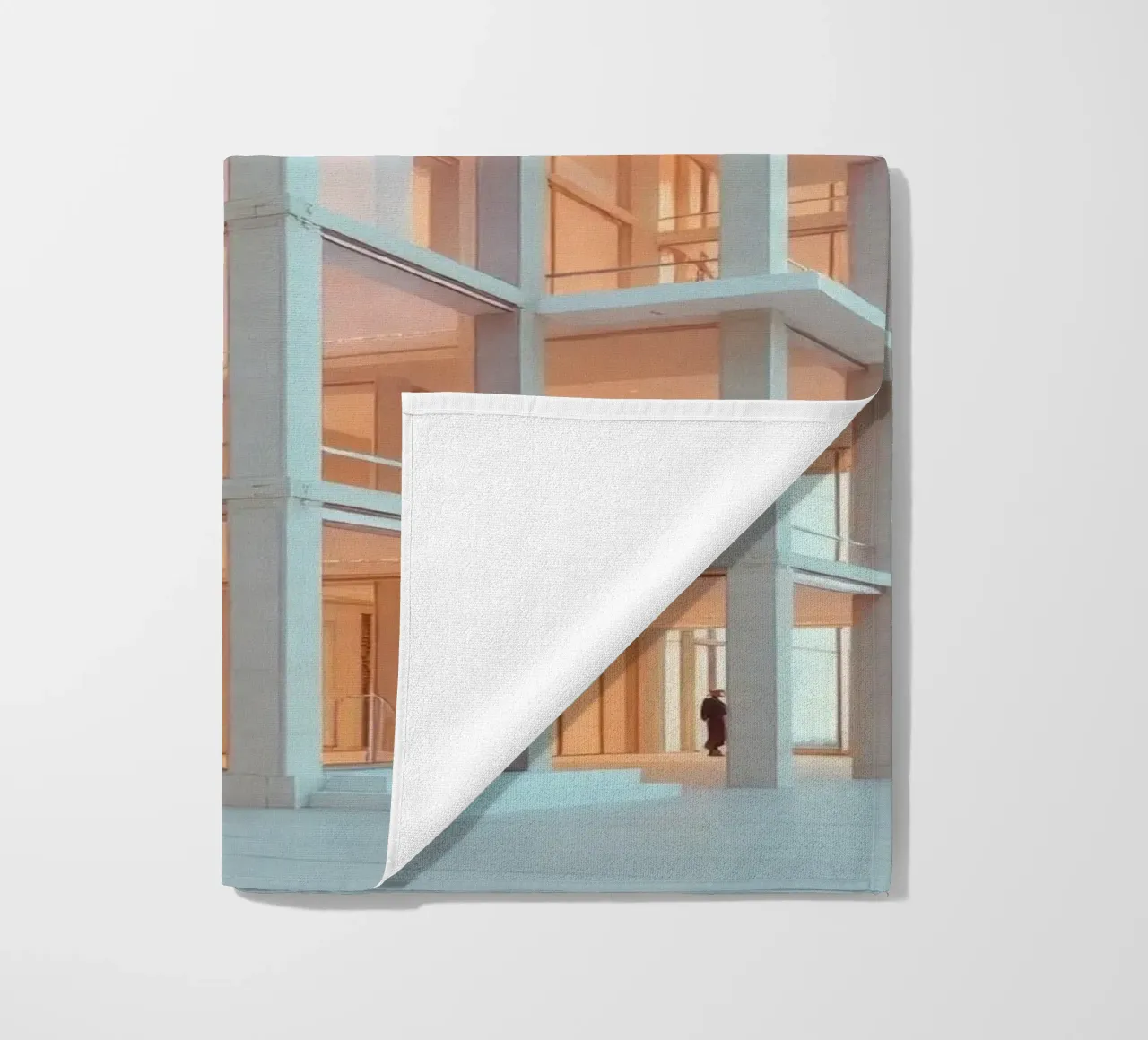 Moderne architektonische Gestaltung mit großzügigen Freiflächen und Strandtuch von DesignDoodle